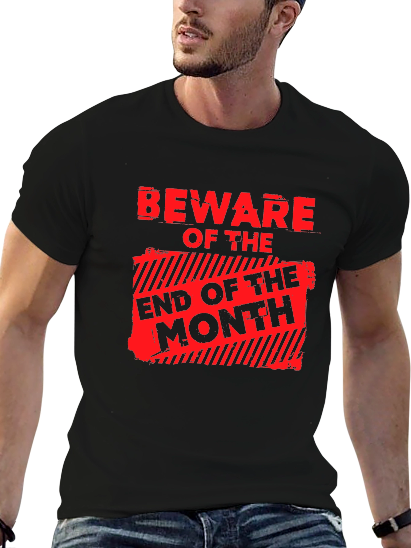 Black Beware End of Month Graphic T-Shirt view 6