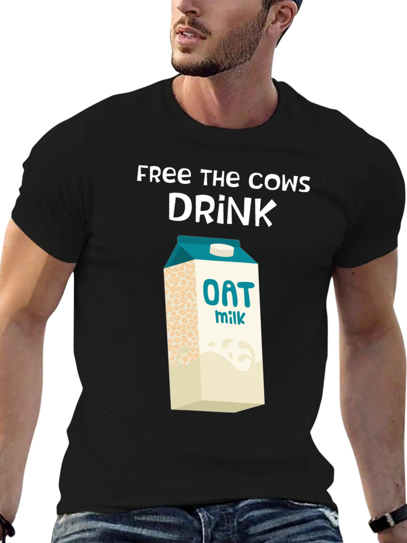 Free the Cows Drink Oat Milk T-Shirt - 6