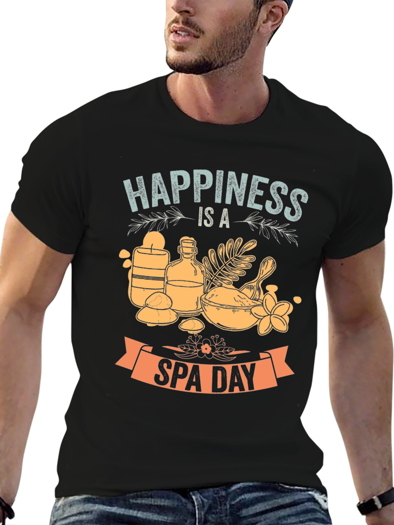 Black Happiness is a Spa Day Graphic T-Shirt view 6