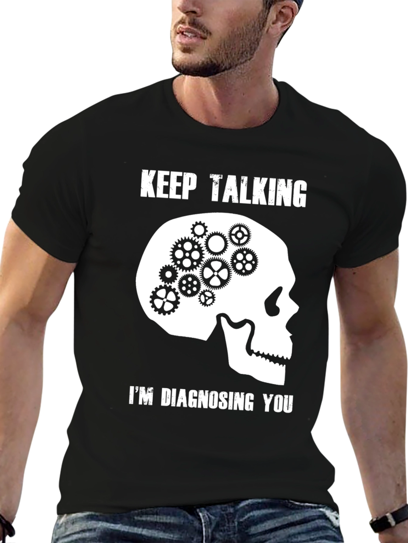 Black Keep Talking I'm Diagnosing You Black T-Shirt view 6