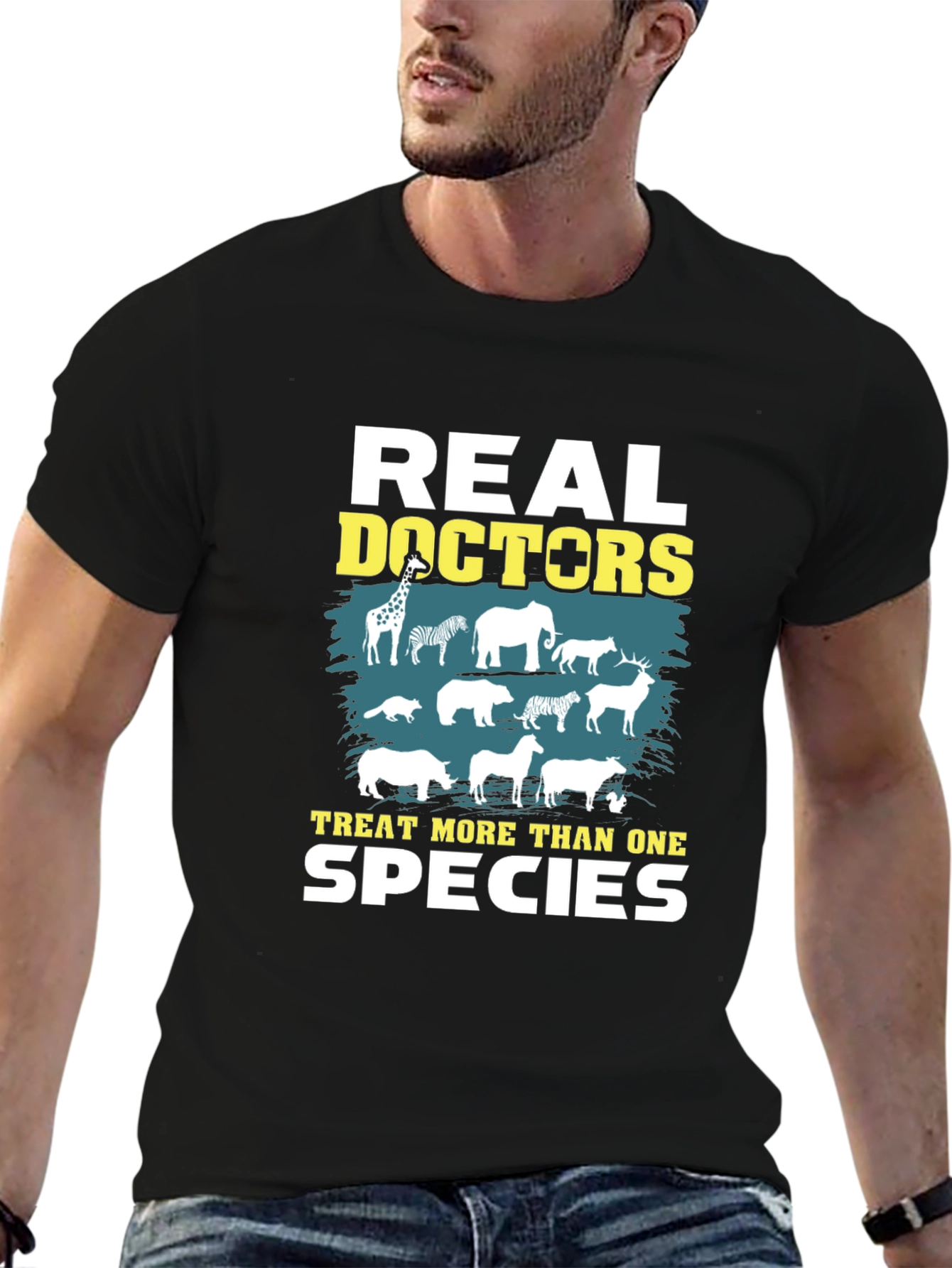 Veterinarian T-Shirt - Real Doctors Treat More Than One Species - 6