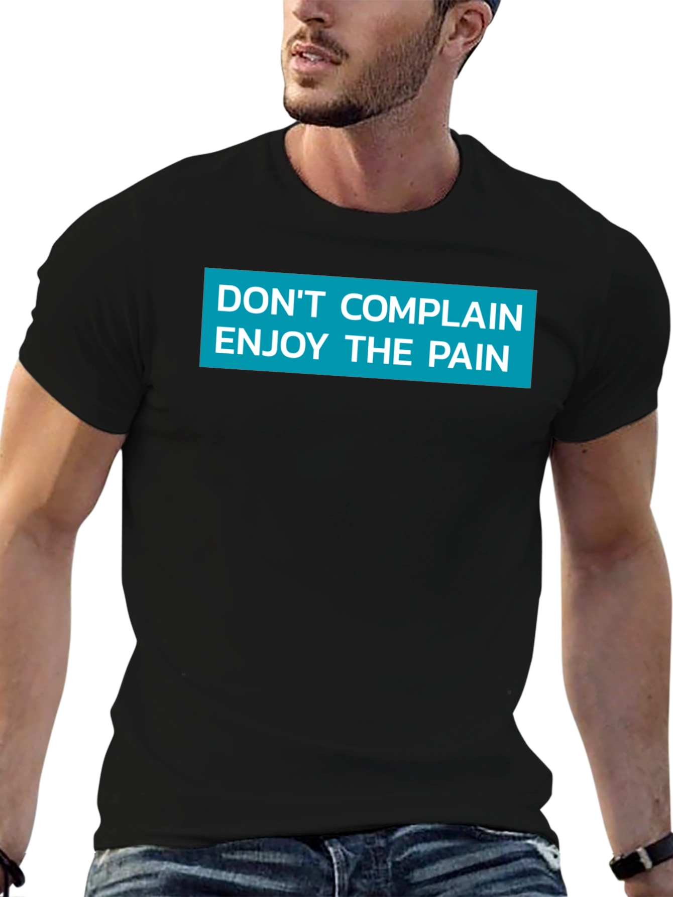 Black Don't Complain Enjoy the Pain Graphic Tee view 6