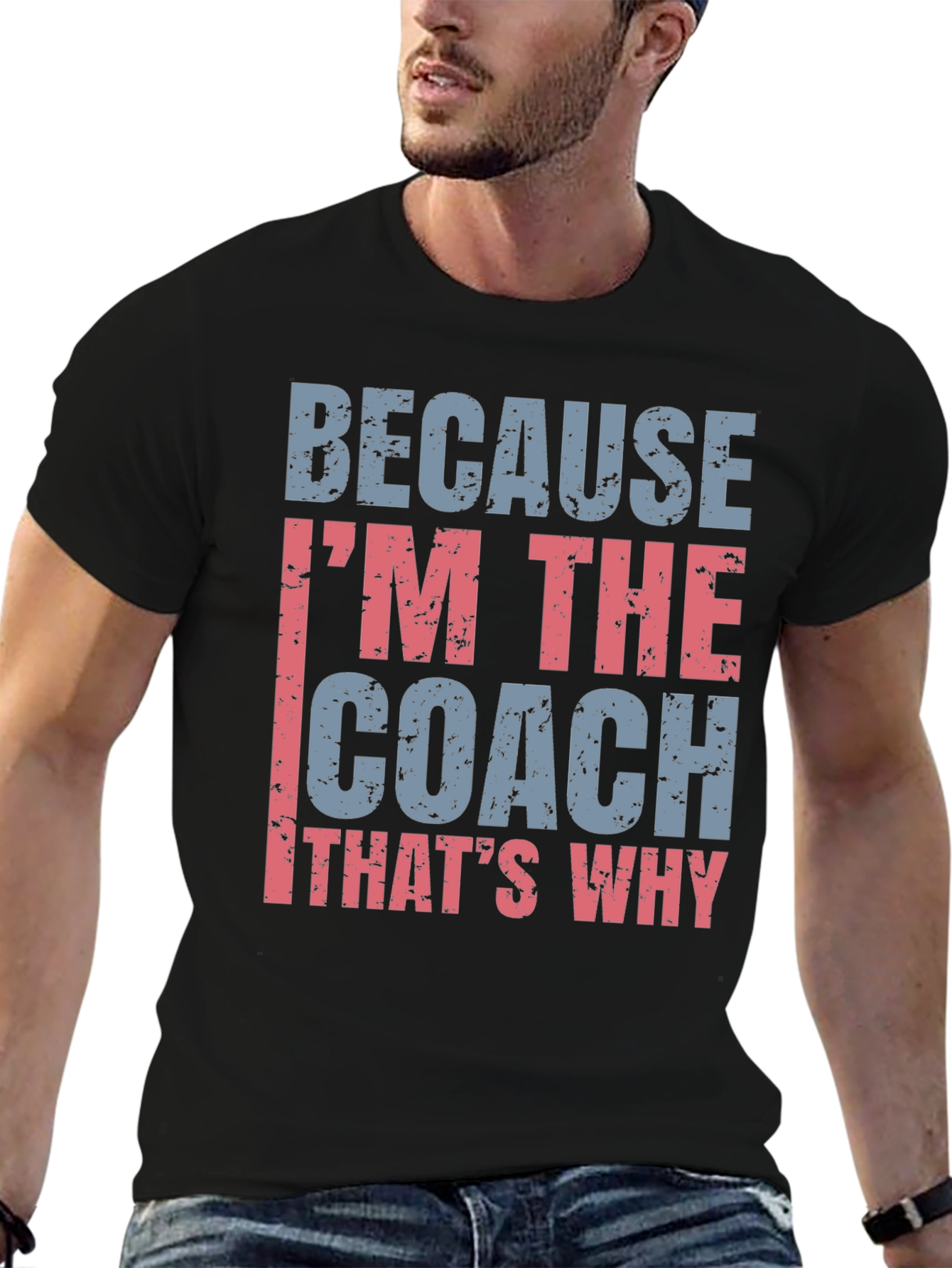Black Coach T-Shirt - Because I'm The Coach view 6