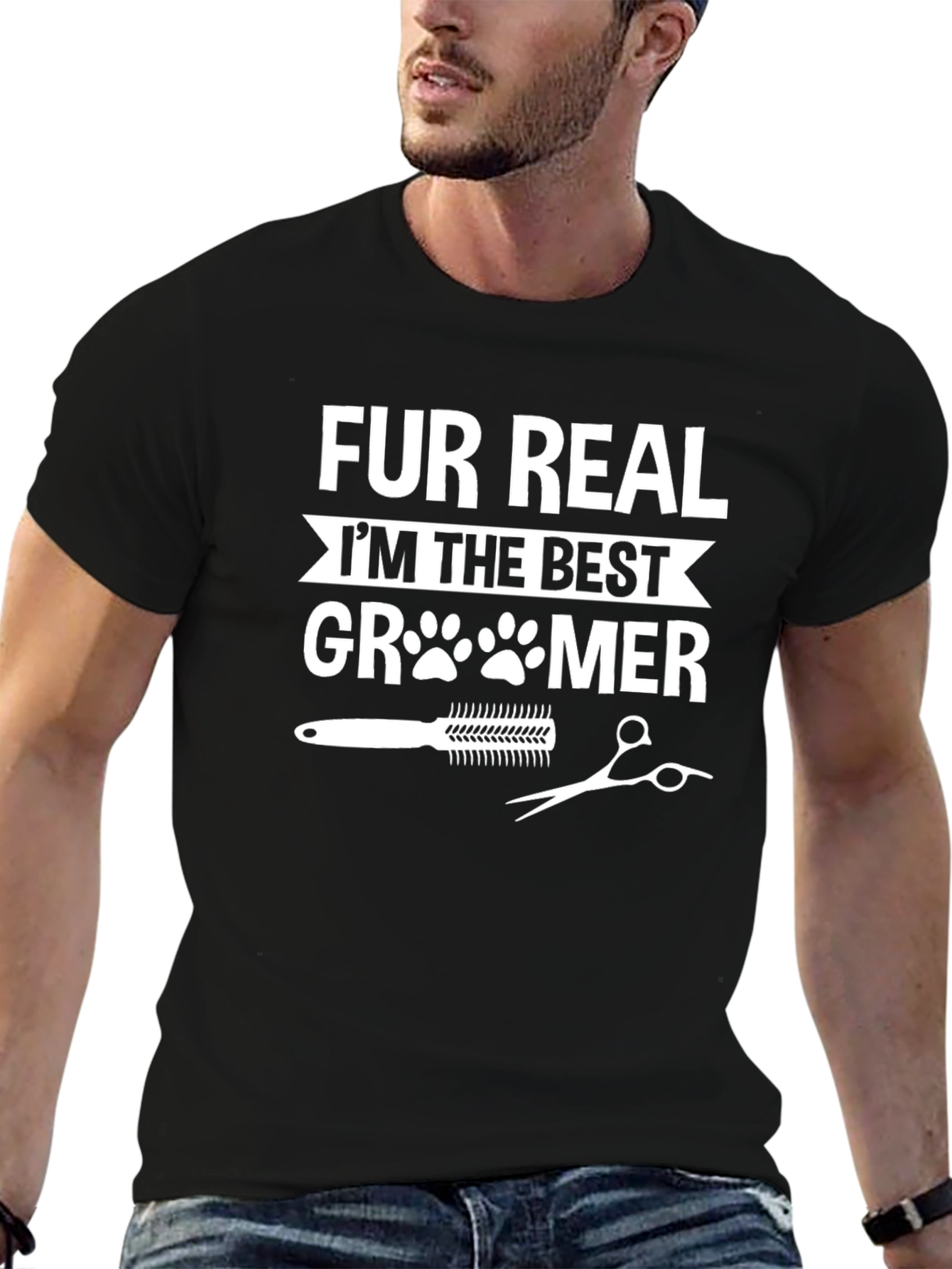 Fur Real Best Groomer T-Shirt Pet Lover Tee - 6