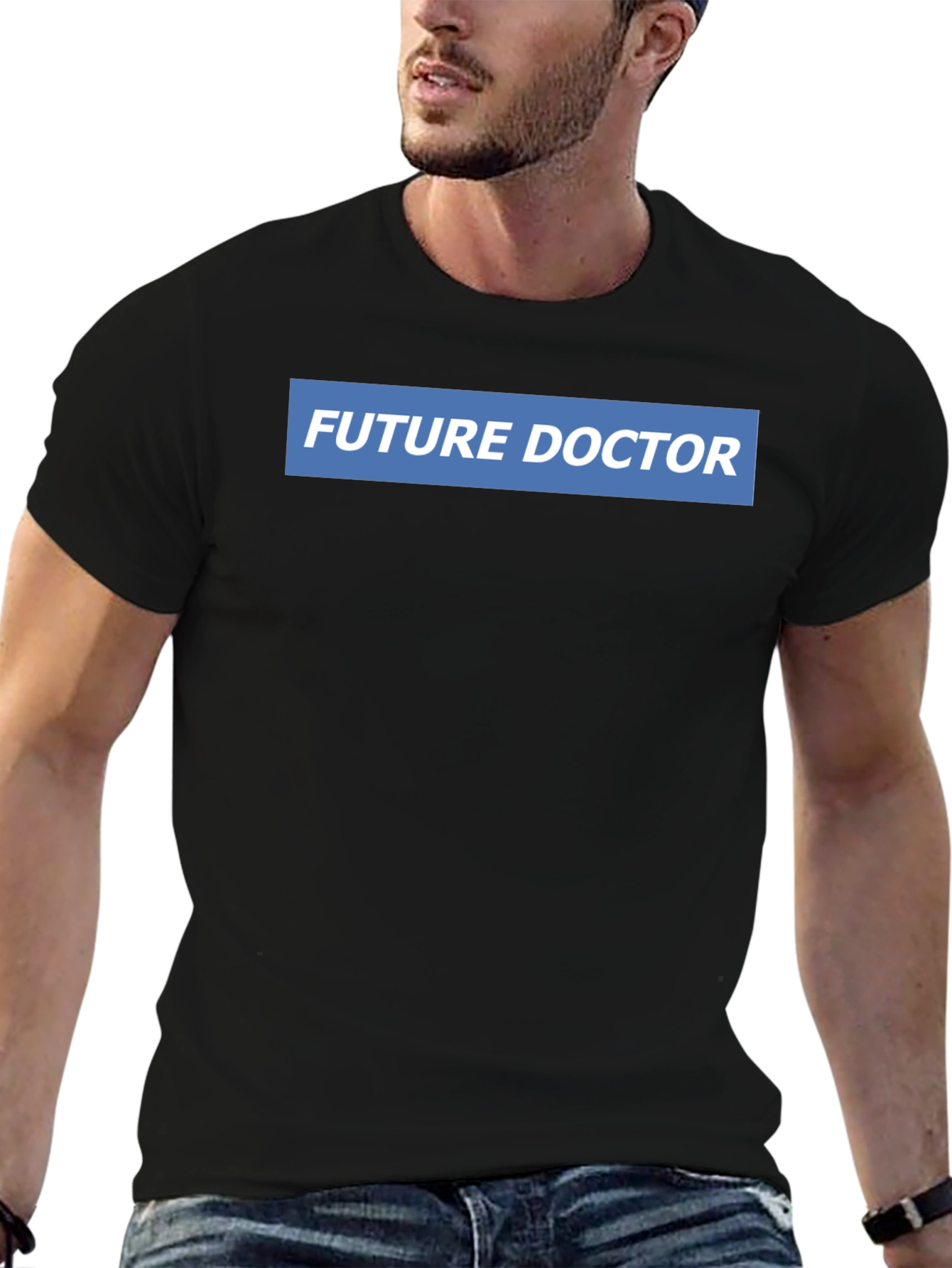 Black Future Doctor Graphic Tee - Pre-Med Student Apparel view 6