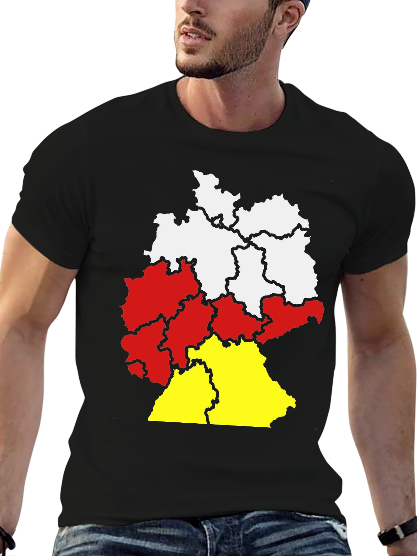 Germany Map Color Block T-Shirt - Deutschland Pride! - 6