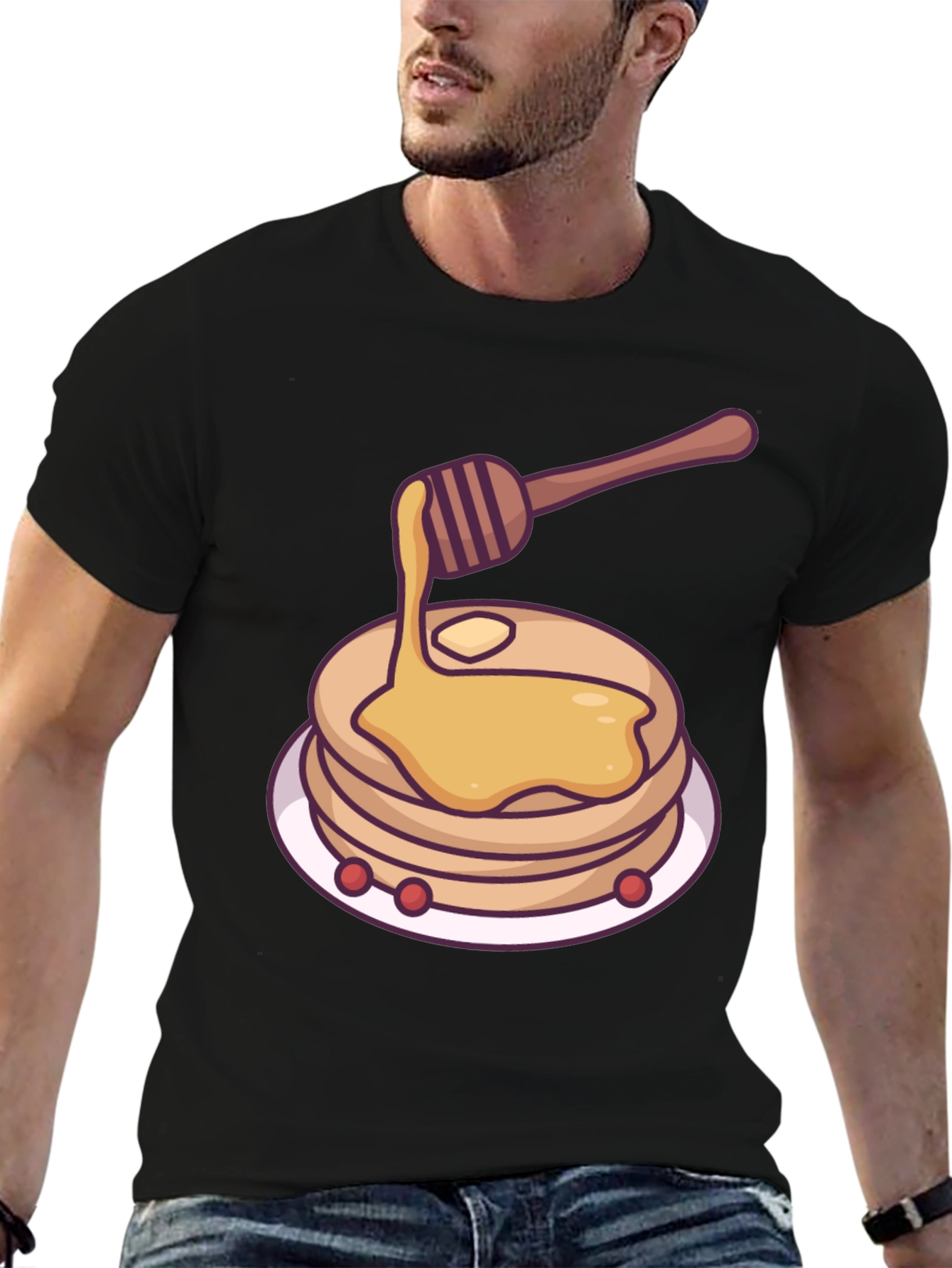 Black Pancake Graphic Tee - Delicious Style view 6