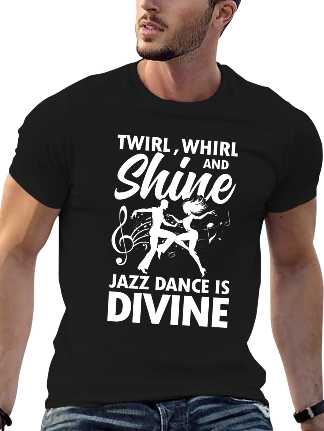 Black Jazz Dance is Divine T-Shirt view 6