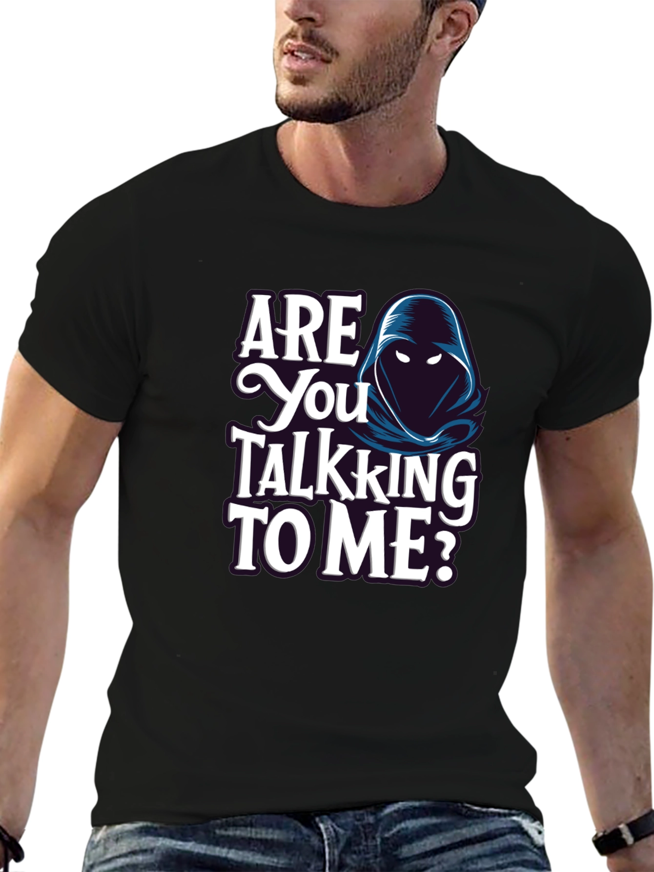 Black Are You Talking to Me? Graphic T-Shirt view 6