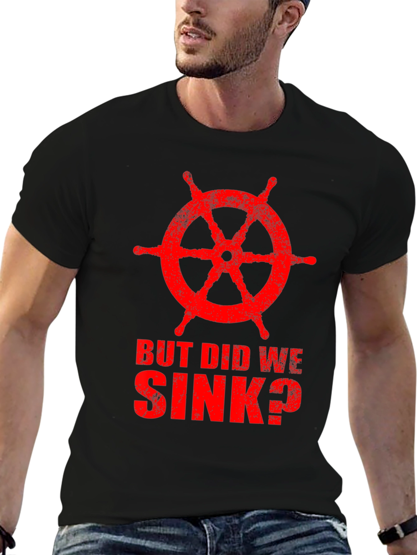 Black But Did We Sink? Graphic Tee - Nautical T-Shirt view 6