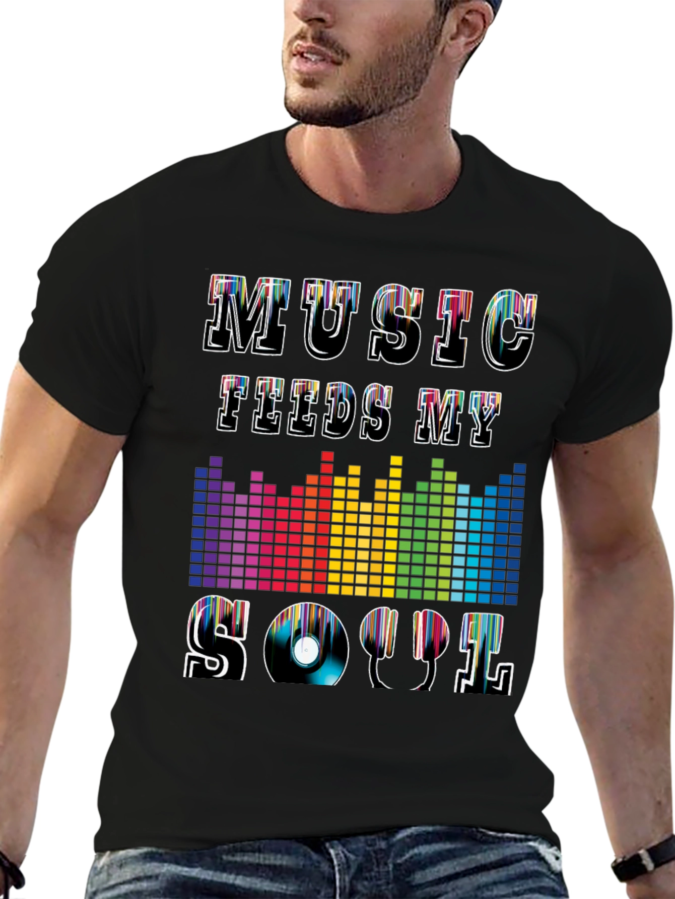Black Music Feeds My Soul Graphic Tee view 6