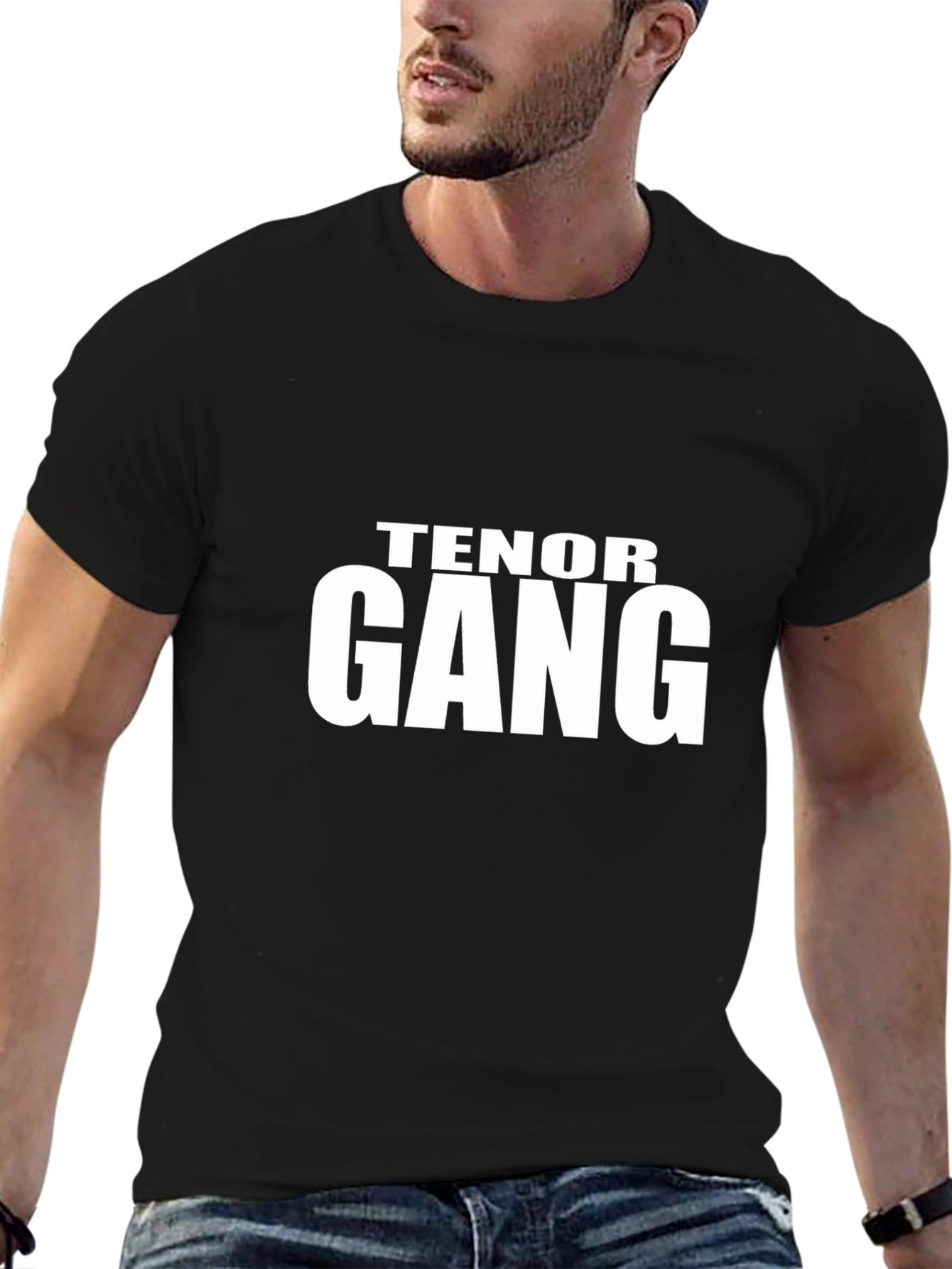 Black Tenor Gang T-Shirt - Black Cotton Graphic Tee view 6