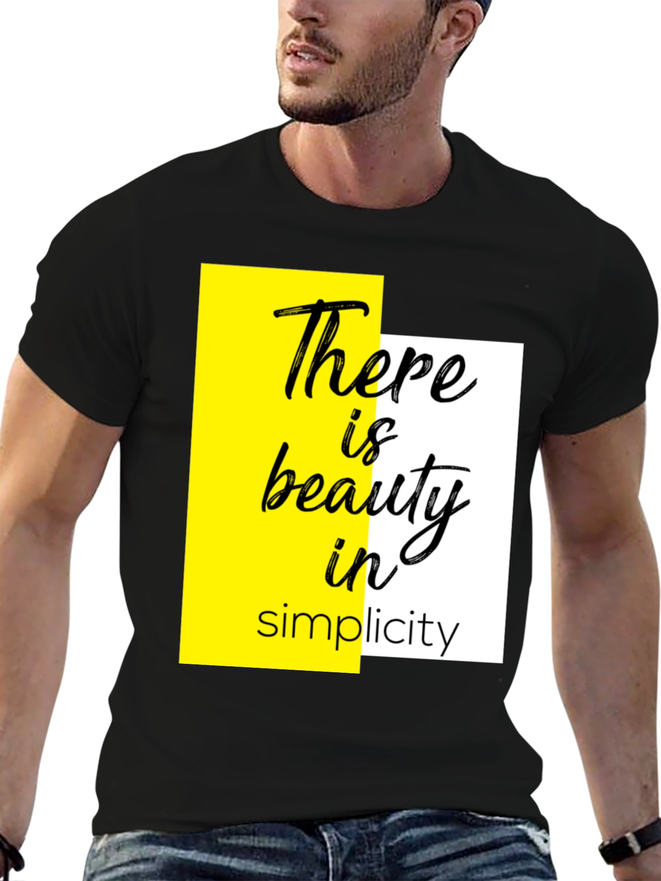 Black Beauty in Simplicity Black Graphic Tee view 6