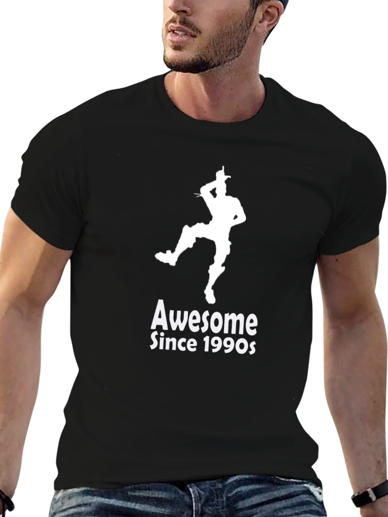 Black Awesome Since 1990s Graphic T-Shirt view 6