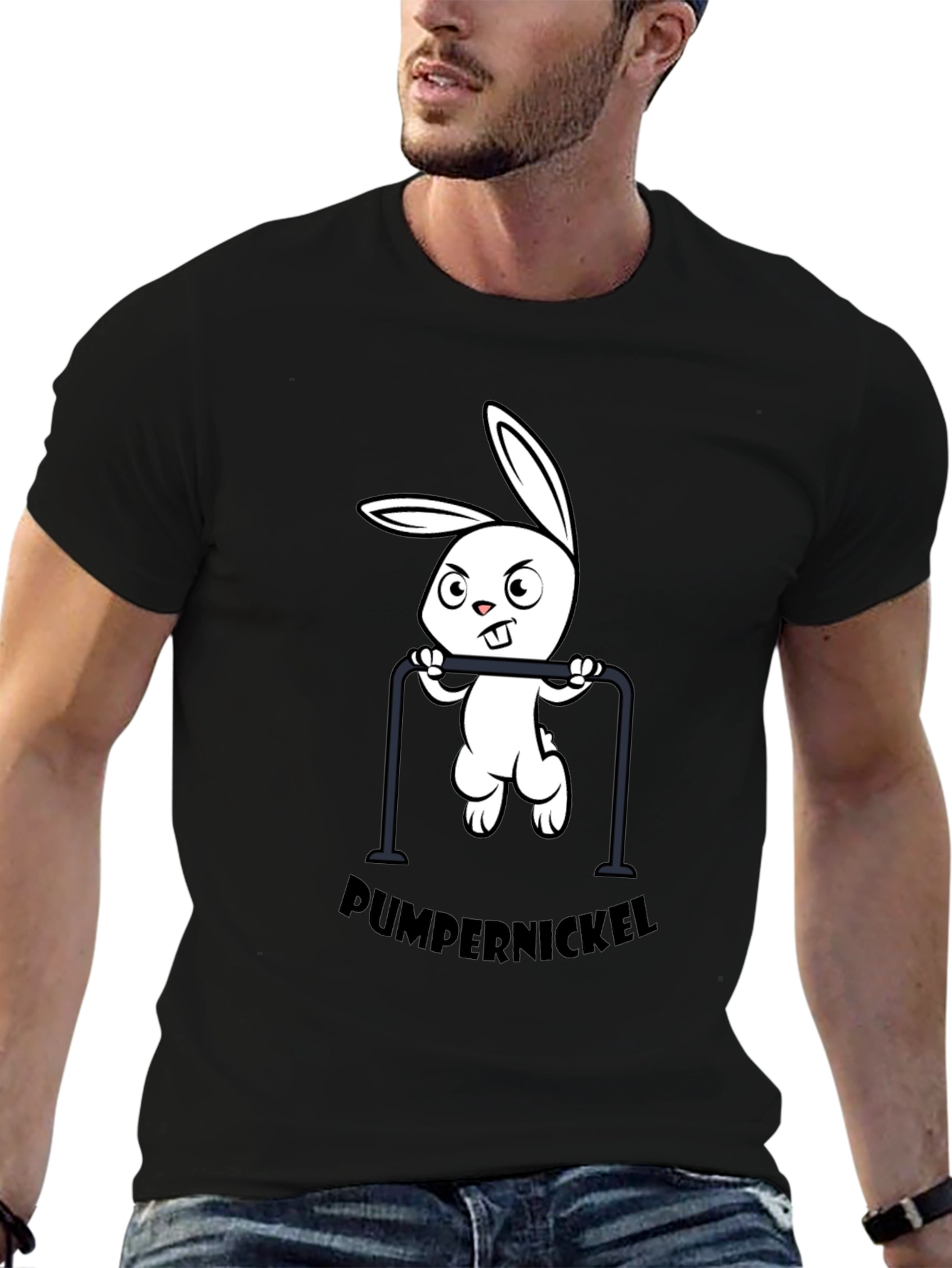 Black Pumpernickel Bunny Pull-Up T-Shirt view 6