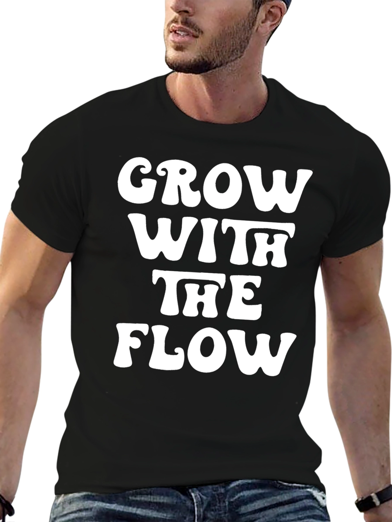 Black Grow With The Flow Graphic Tee - Black view 6
