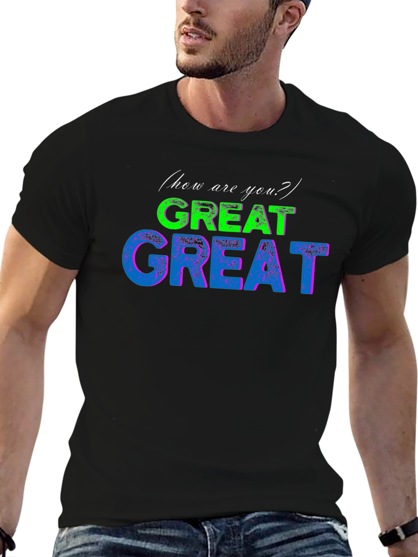 Black Great! Graphic T-Shirt - Black view 6