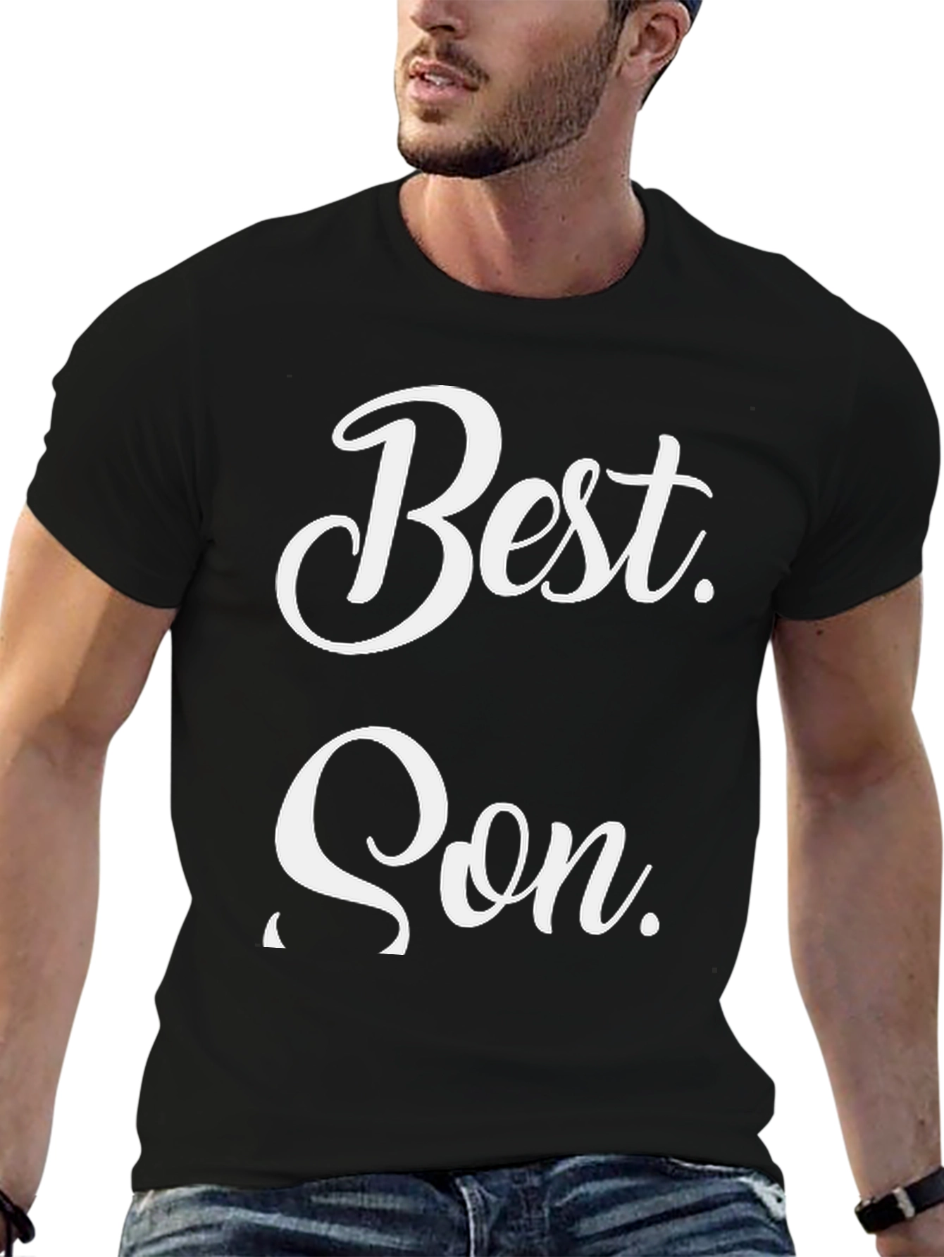 Black Best Son Graphic T-Shirt - Stylish Cotton Blend Tee view 6