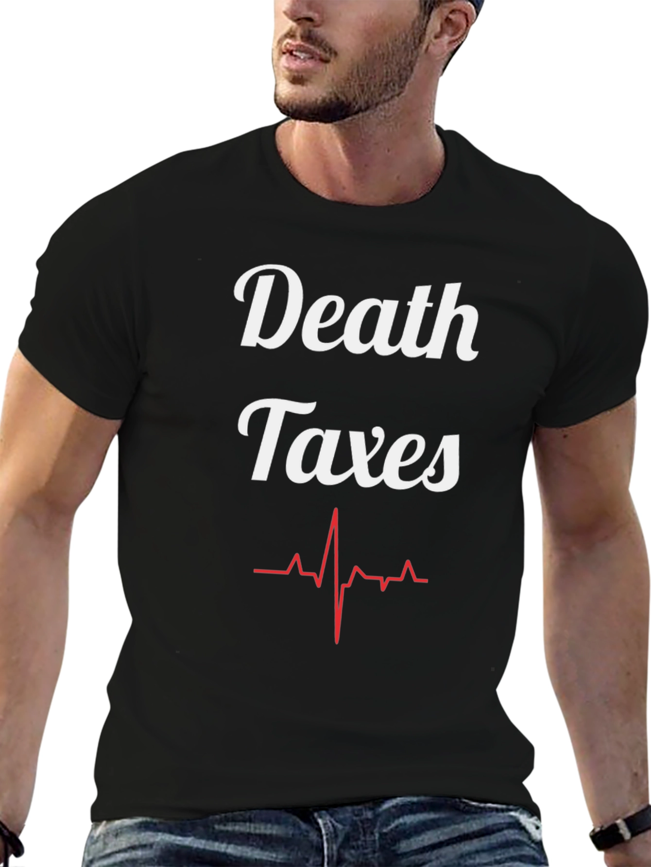 Black Death Taxes T-Shirt - Funny Political Statement Tee view 6