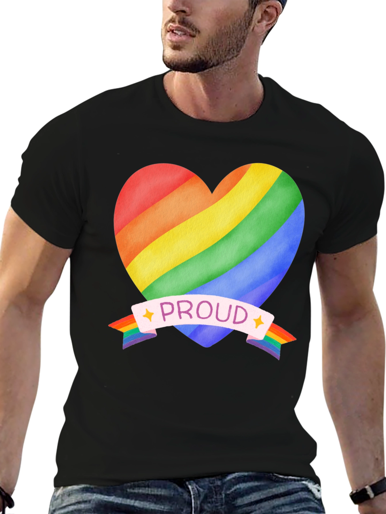 Rainbow Heart Proud T-Shirt - 6
