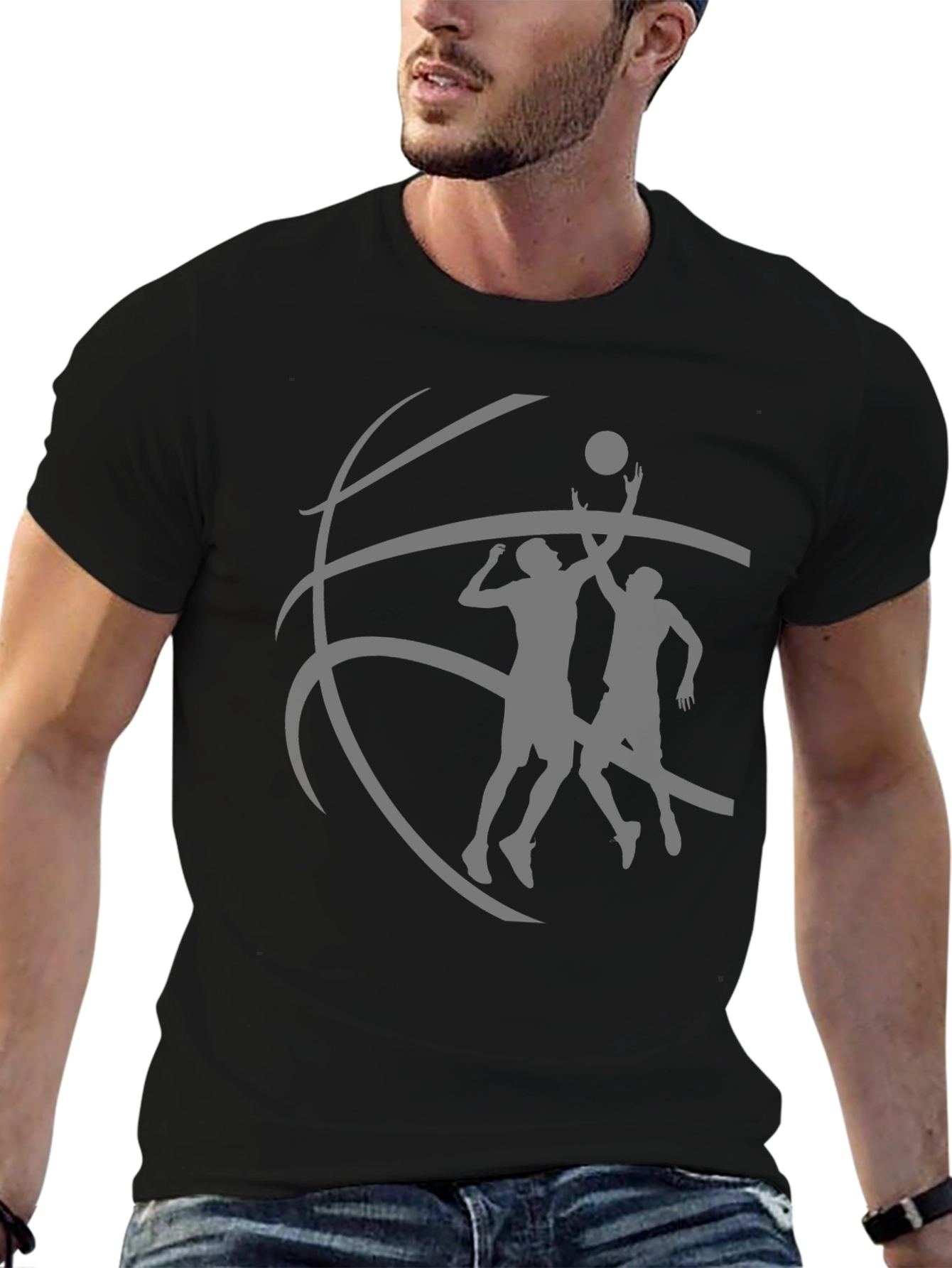 Black Basketball Player Graphic T-Shirt - Stylish Cotton Tee view 6
