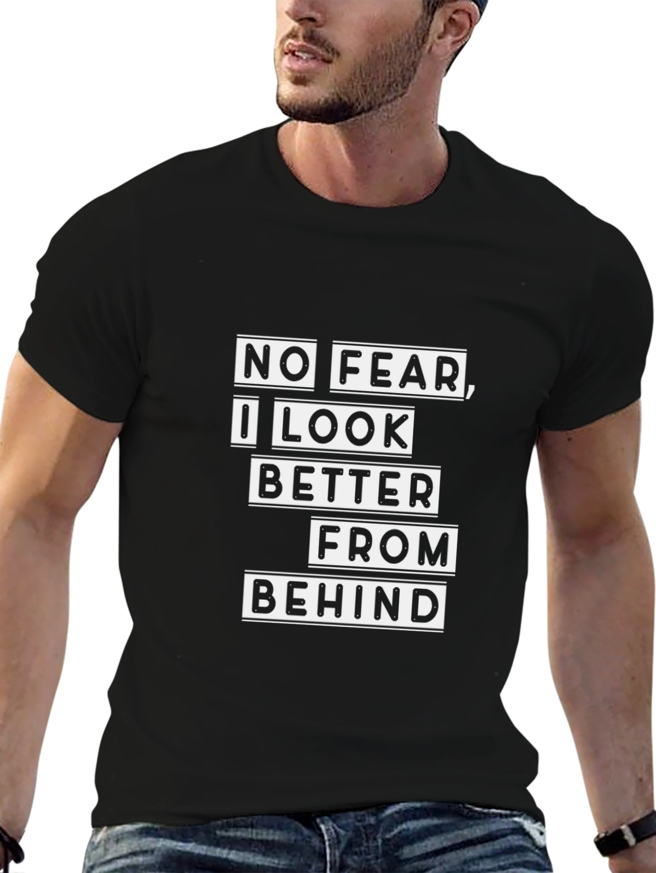 Black No Fear Graphic Tee - I Look Better From Behind view 6