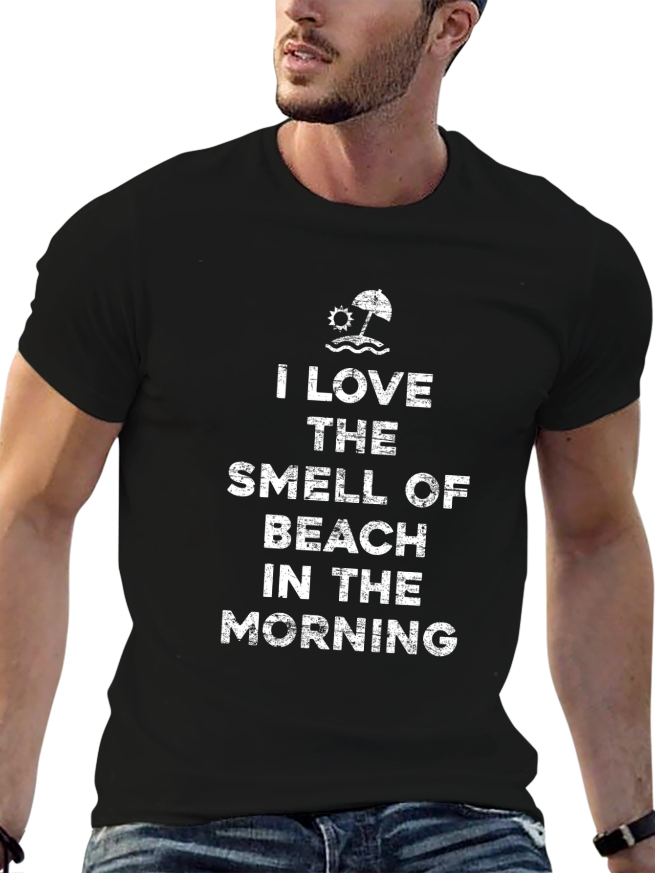 Black Beach Lover T-Shirt - Smell of the Beach view 6