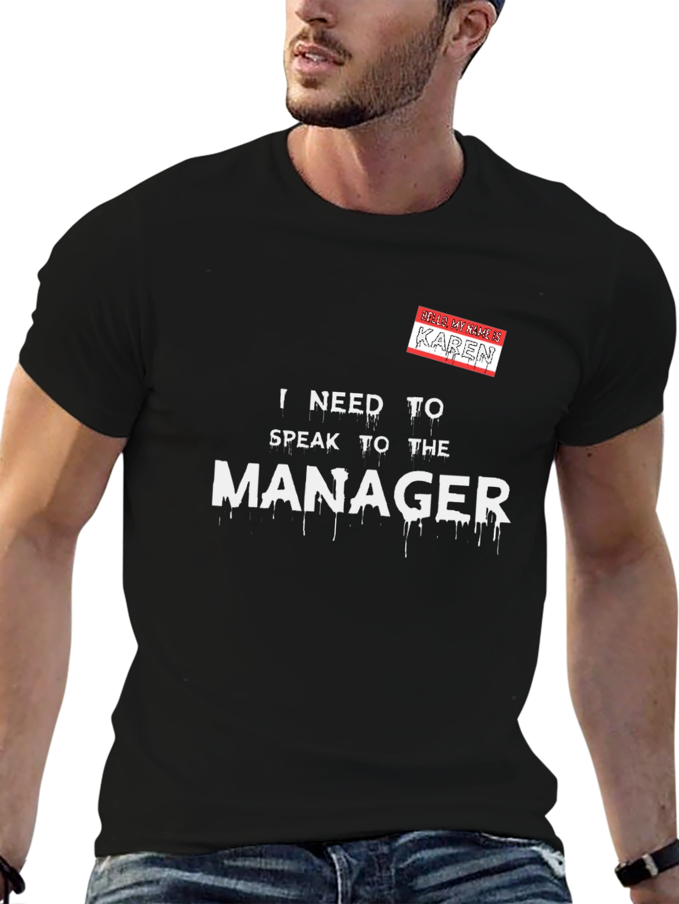 Black Speak To The Manager Tee - Funny Karen Shirt view 6