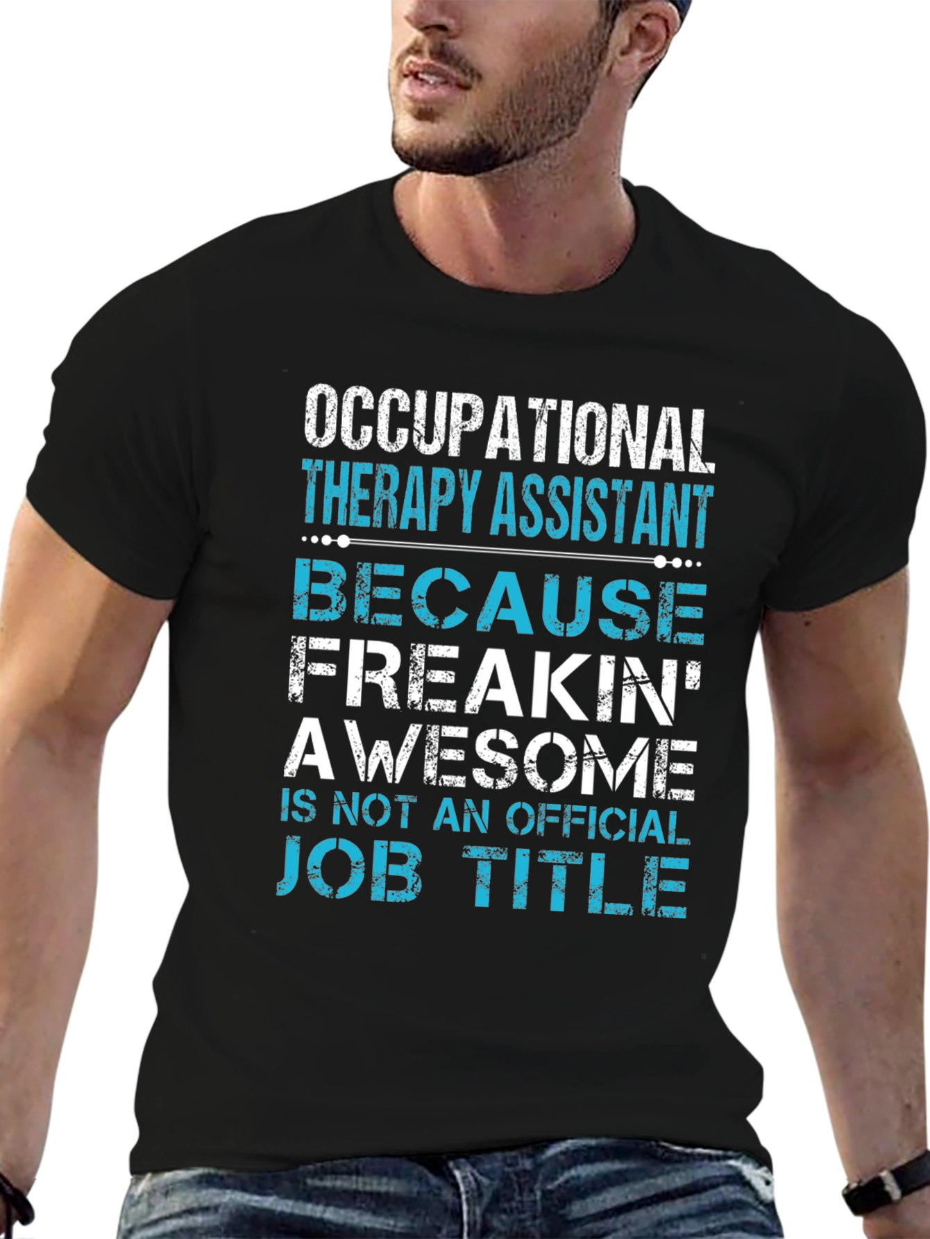 Black Occupational Therapy Assistant Awesome Job Tee view 6