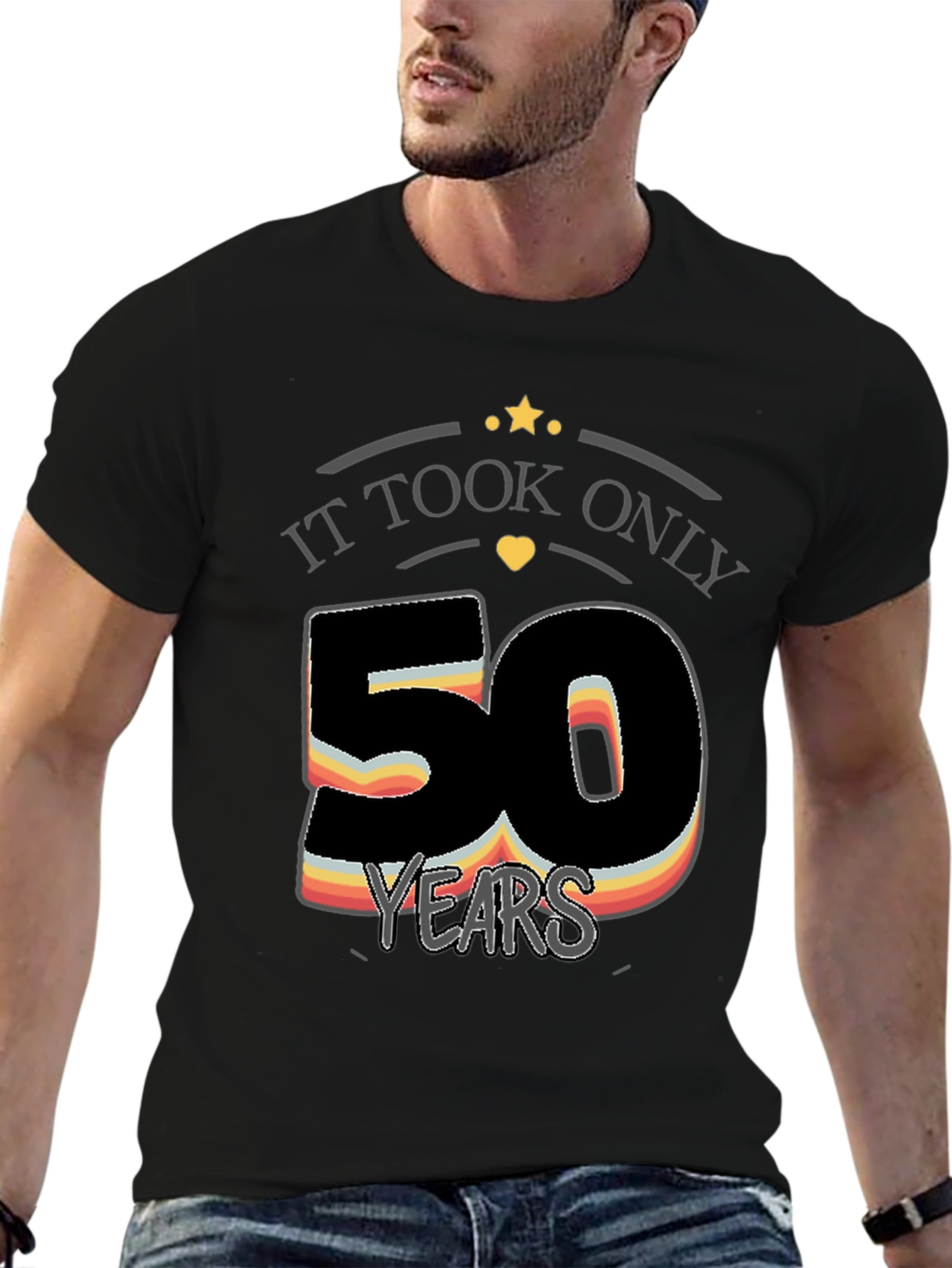 Black It Took Only 50 Years T-Shirt view 6