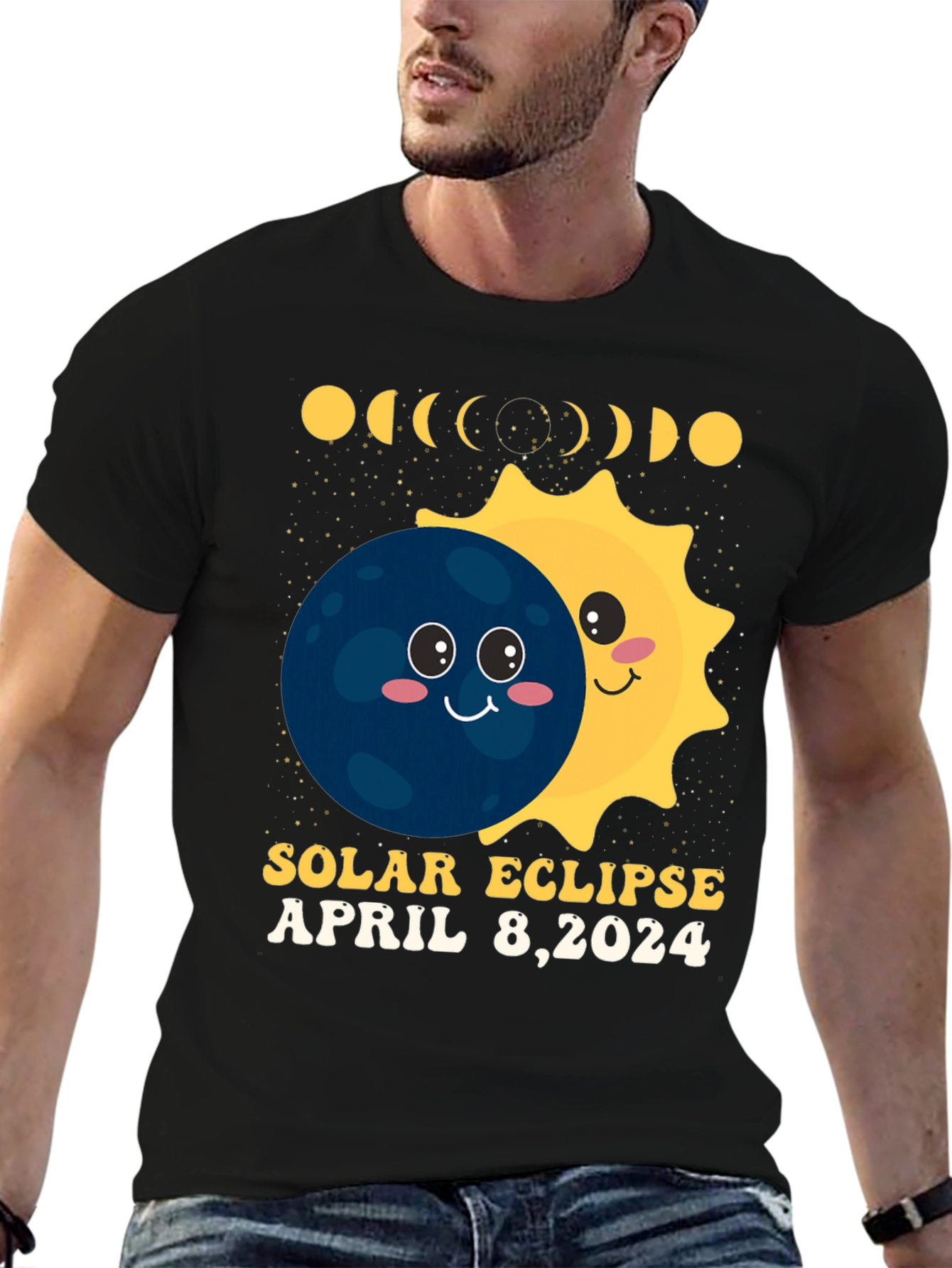 Black Solar Eclipse April 8, 2024 T-Shirt view 6