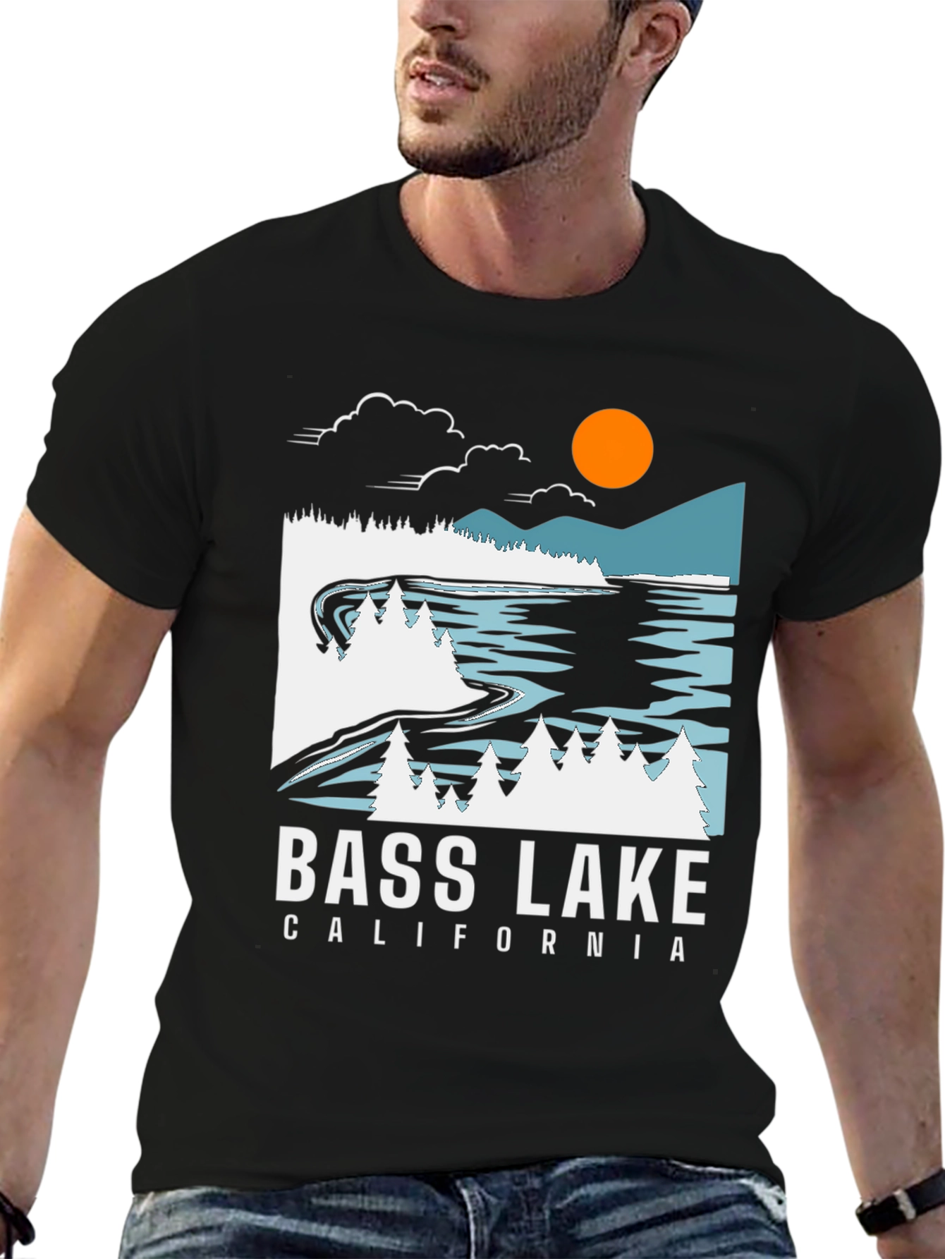 Black Bass Lake California Graphic Tee view 6