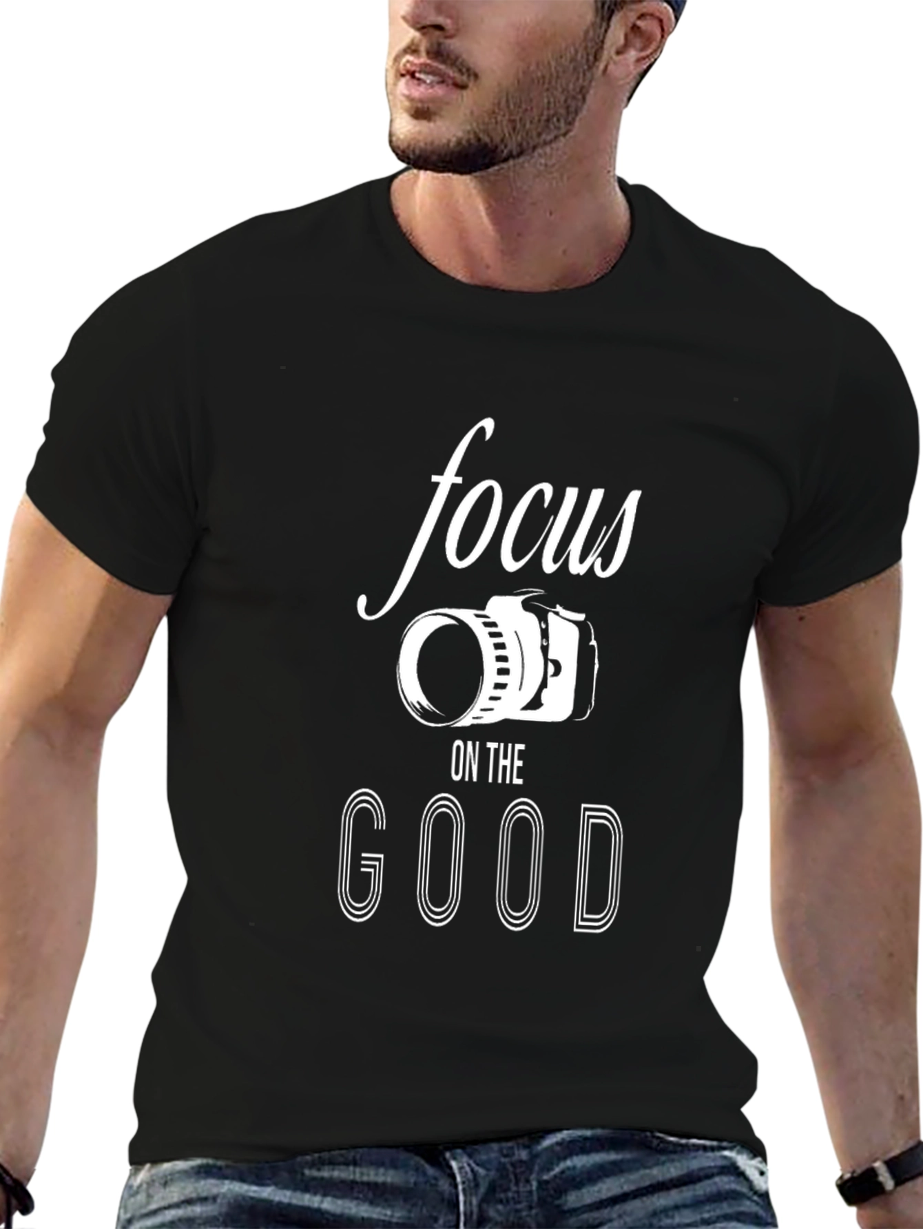 Black Focus on the Good Graphic T-Shirt view 6