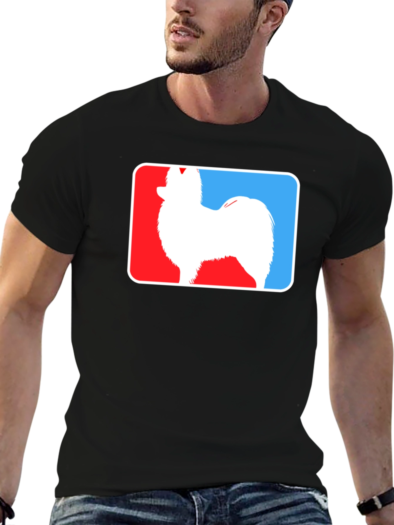 Black Dog Breed Silhouette T-Shirt - Novelty Apparel view 6