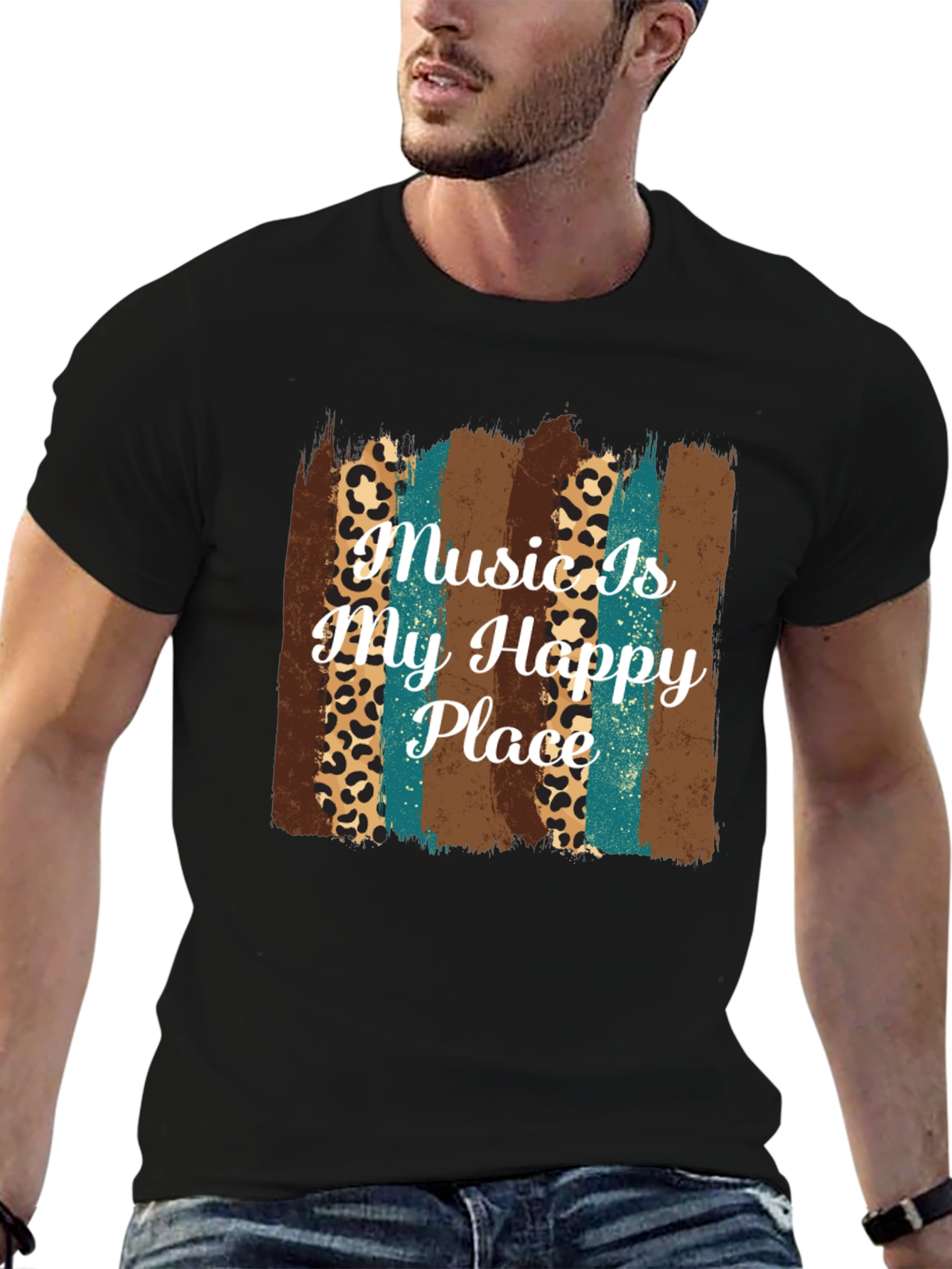 Black Music Is My Happy Place T-Shirt view 6