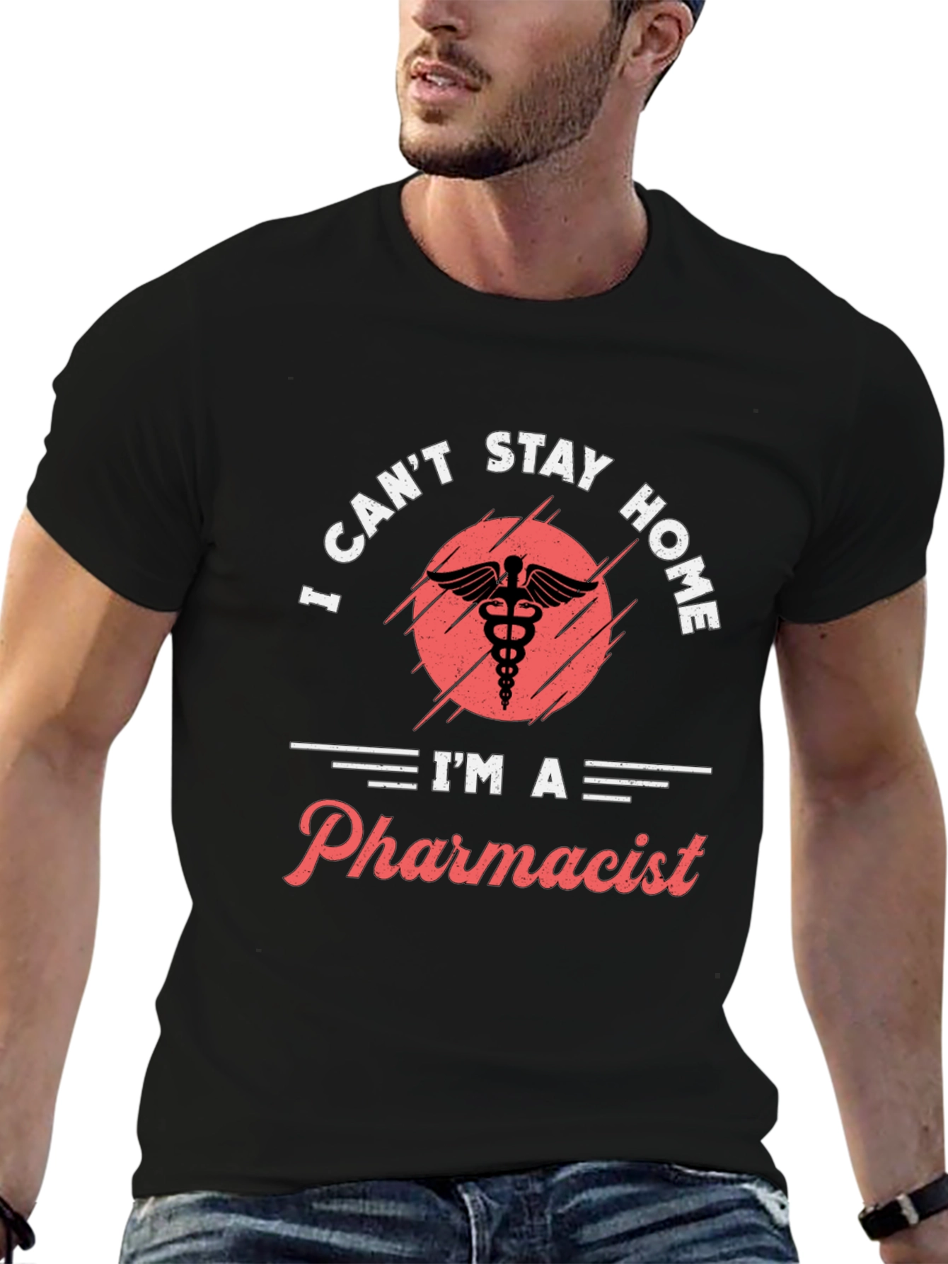 Black Pharmacist T-Shirt - I Can't Stay Home view 6