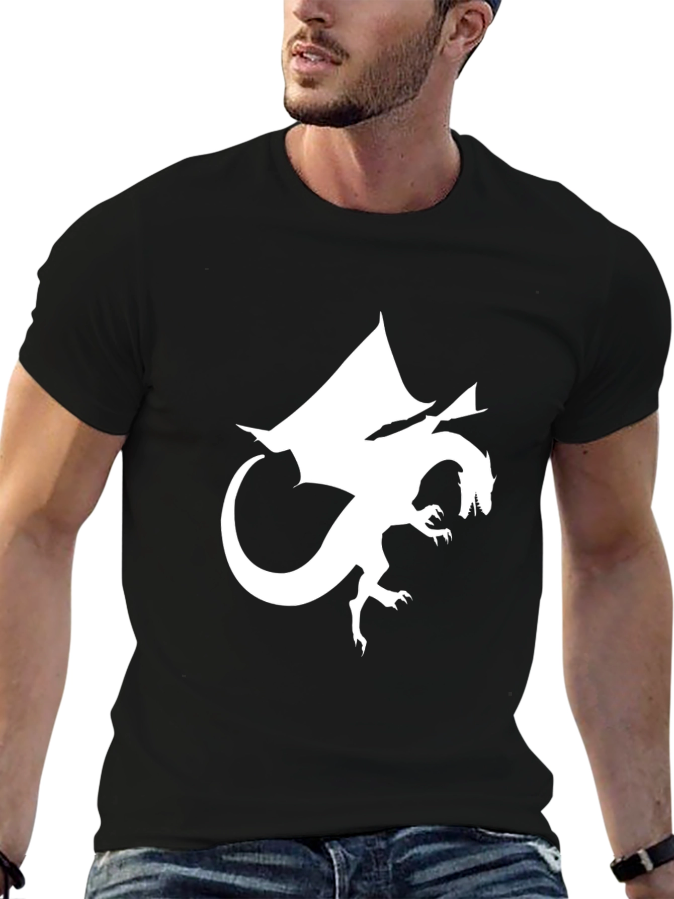 Black Dragon Graphic T-Shirt - Black Tee view 6
