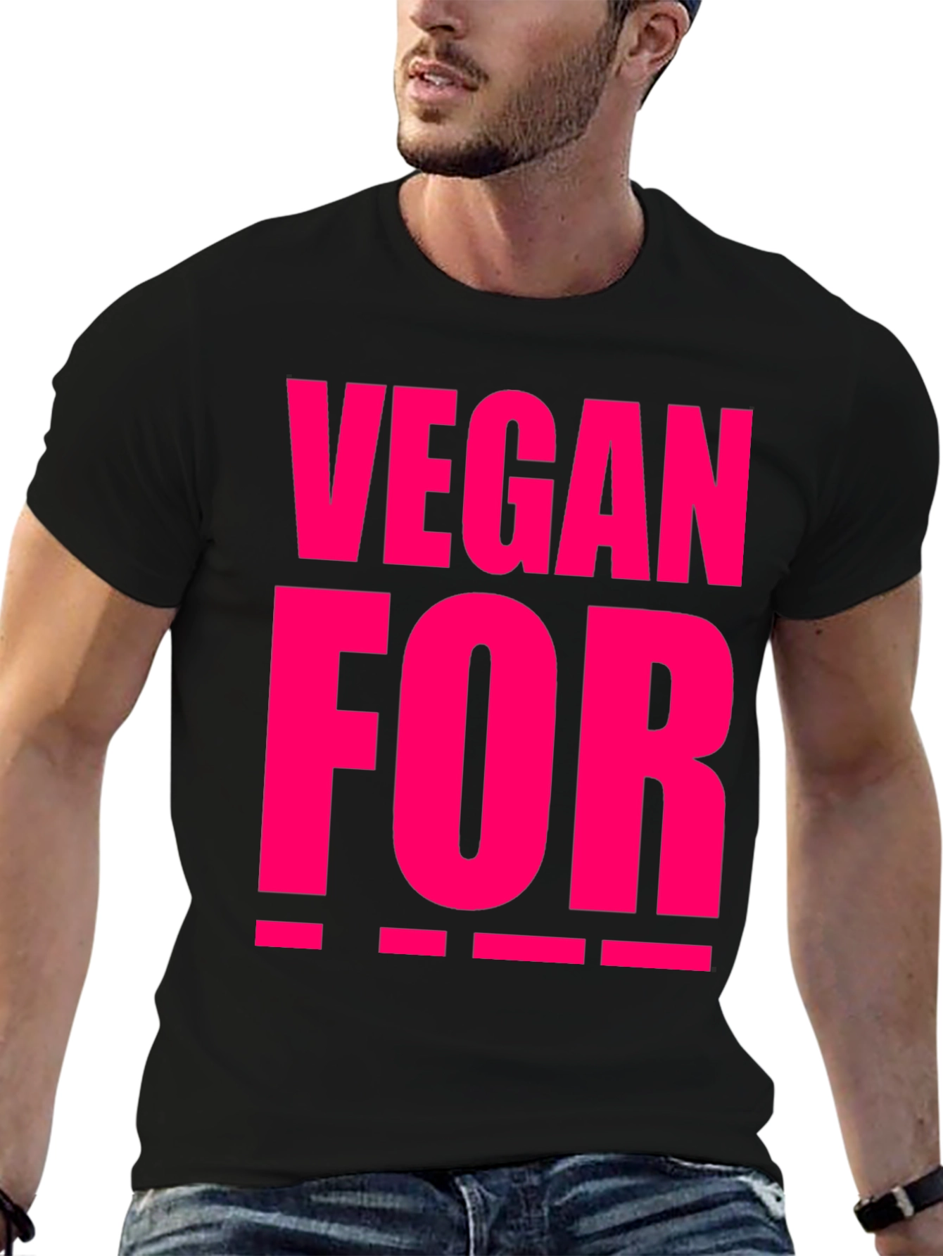 Black Vegan For ___ T-Shirt view 6