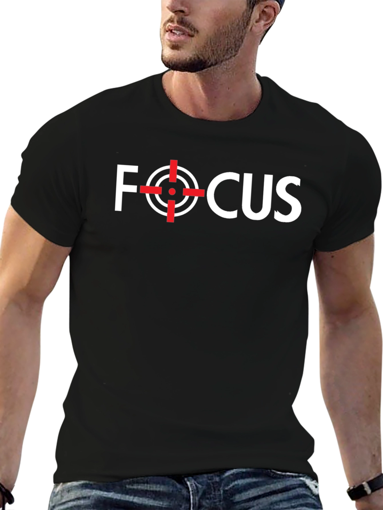 Black Focus Graphic Tee - Mens Black T-Shirt view 6