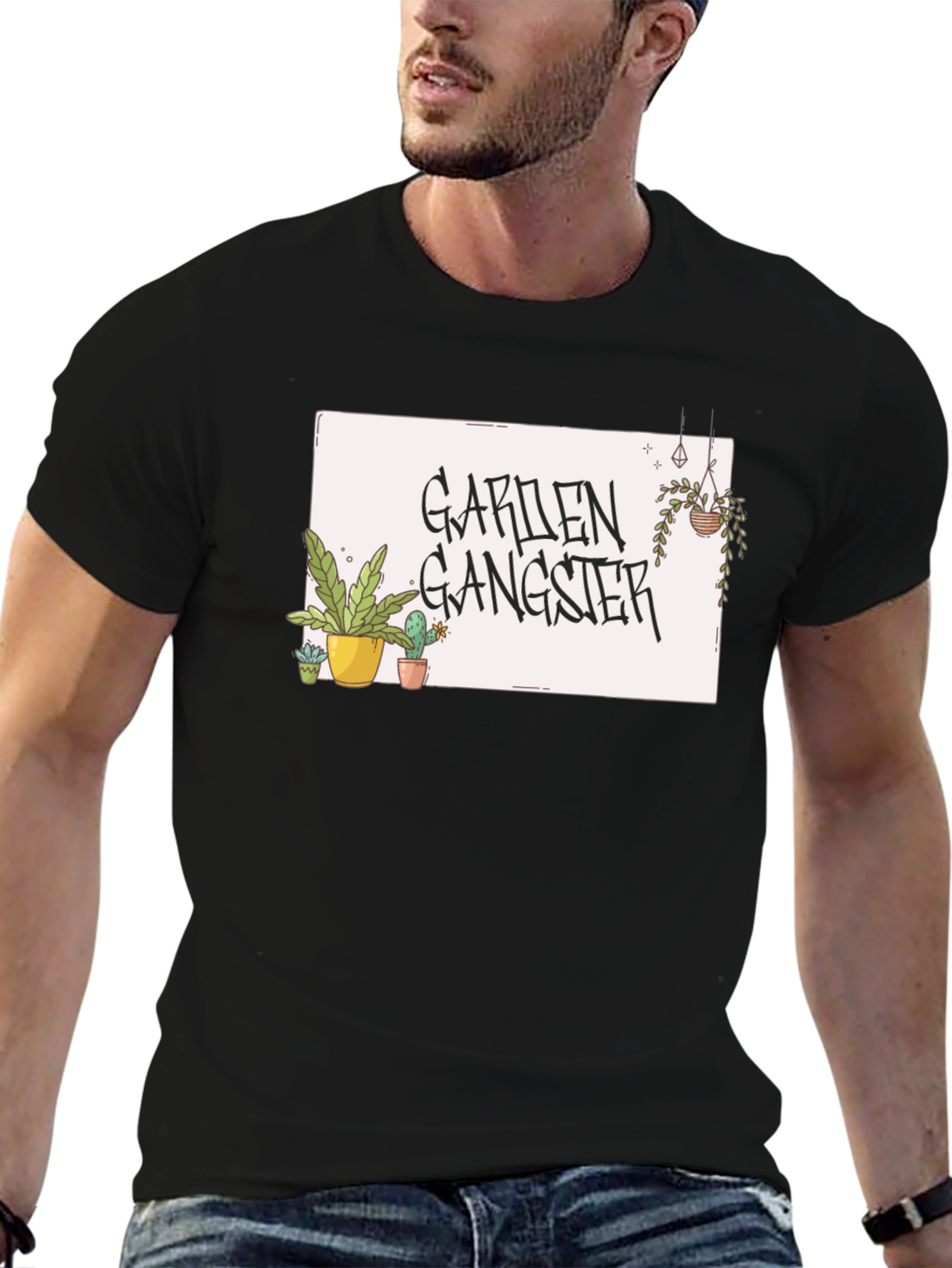 Black Garden Gangster Black T-Shirt view 6