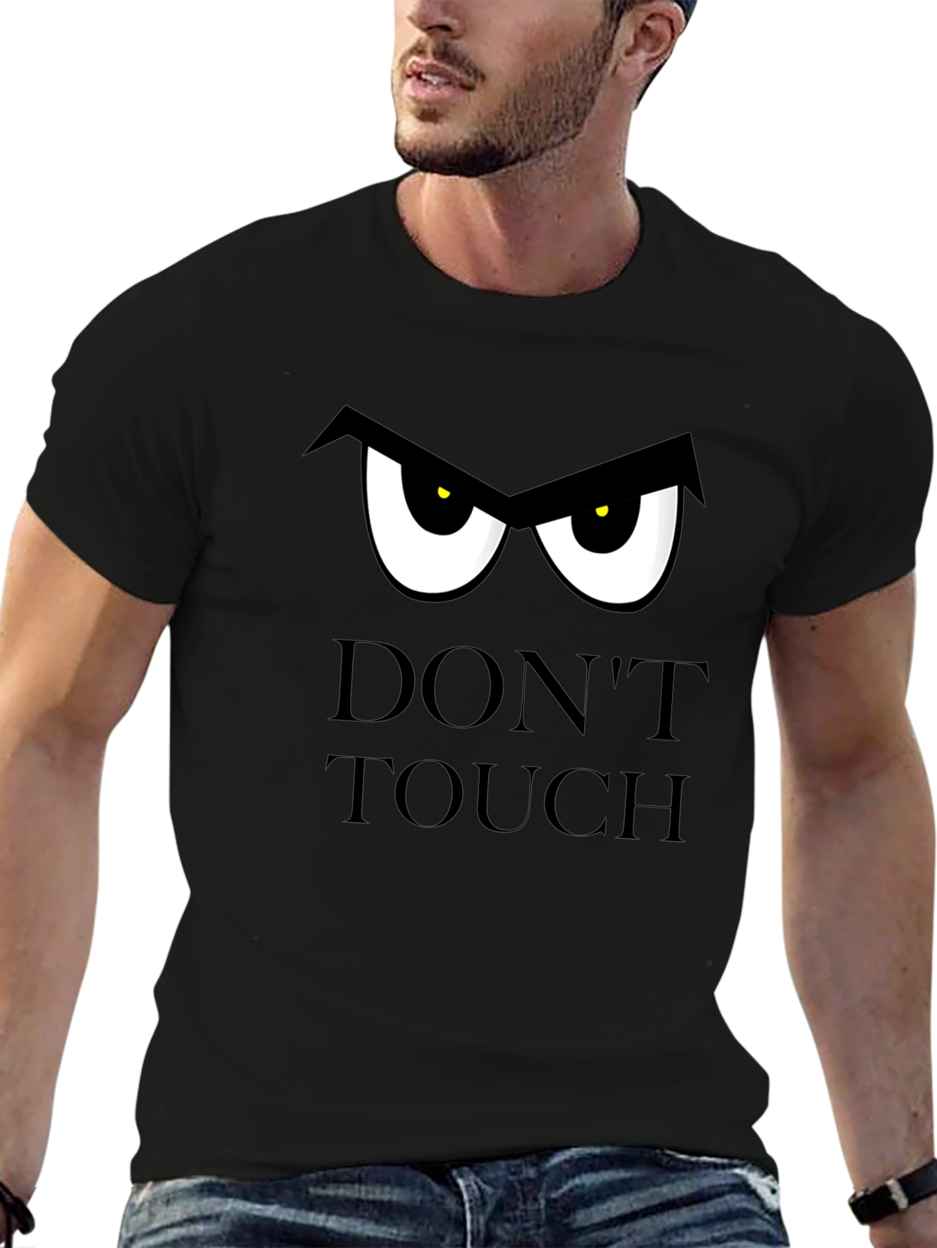 Black Don't Touch T-Shirt: Funny Graphic Tee view 6