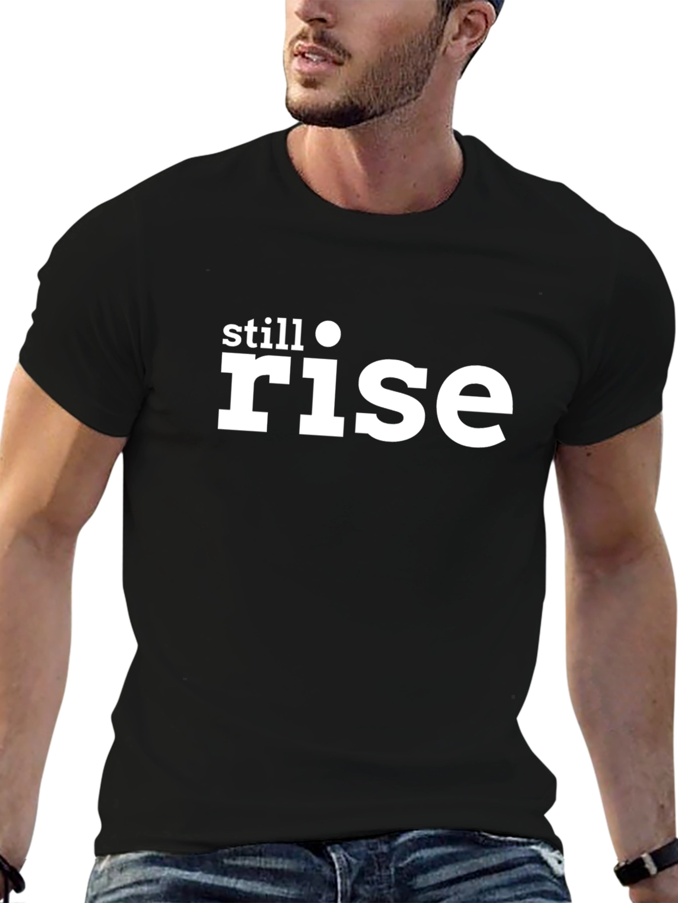 Black Still Rise Graphic Tee - Inspiring Unisex T-Shirt view 6