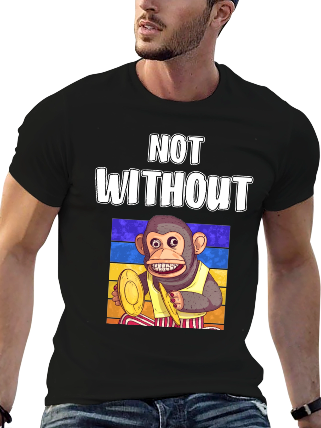 Black Monkey Cymbal T-Shirt - Not Without! view 6