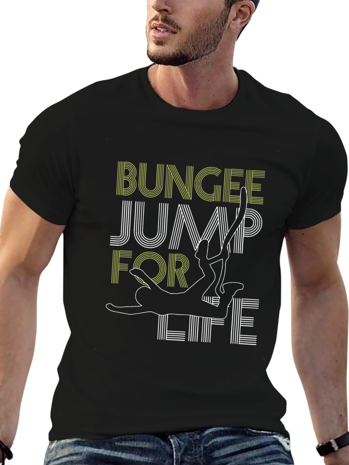 Bungee Jump For Life Graphic T-Shirt - 6