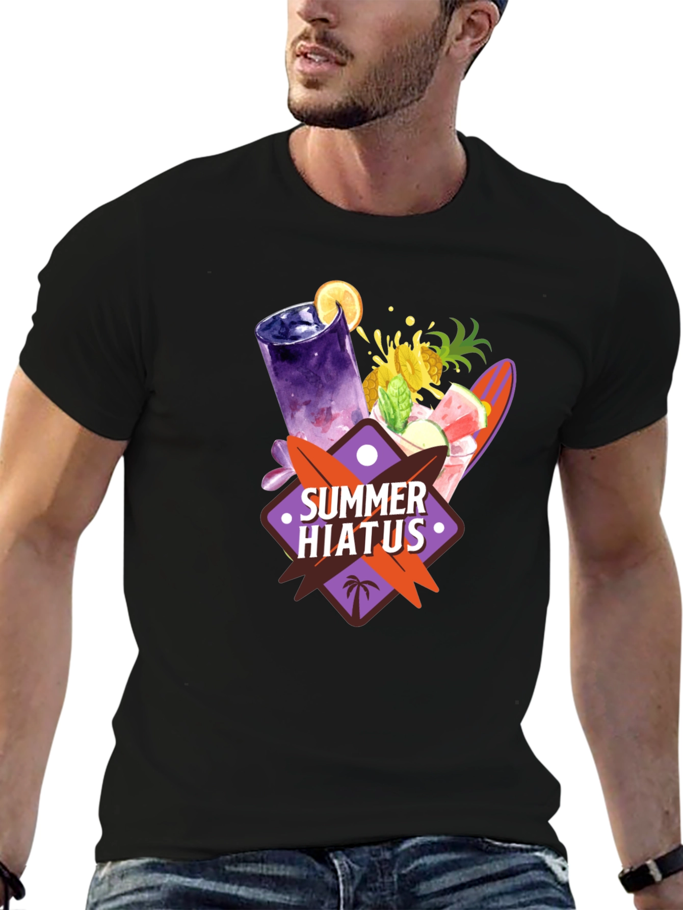 Black Summer Hiatus Graphic T-Shirt view 6