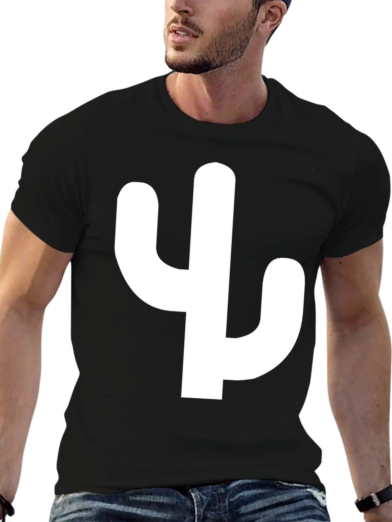 Black Black Cactus Graphic Tee - Unisex view 6