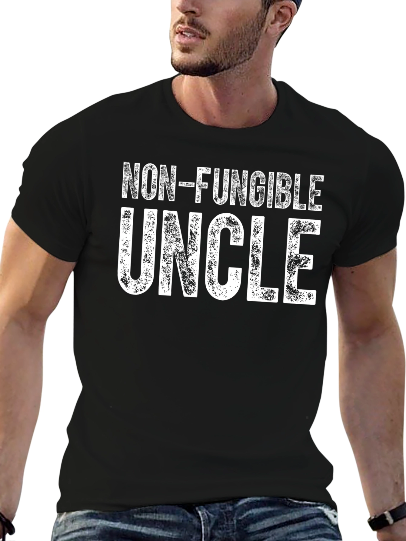 Black Non-Fungible Uncle Graphic T-Shirt view 6