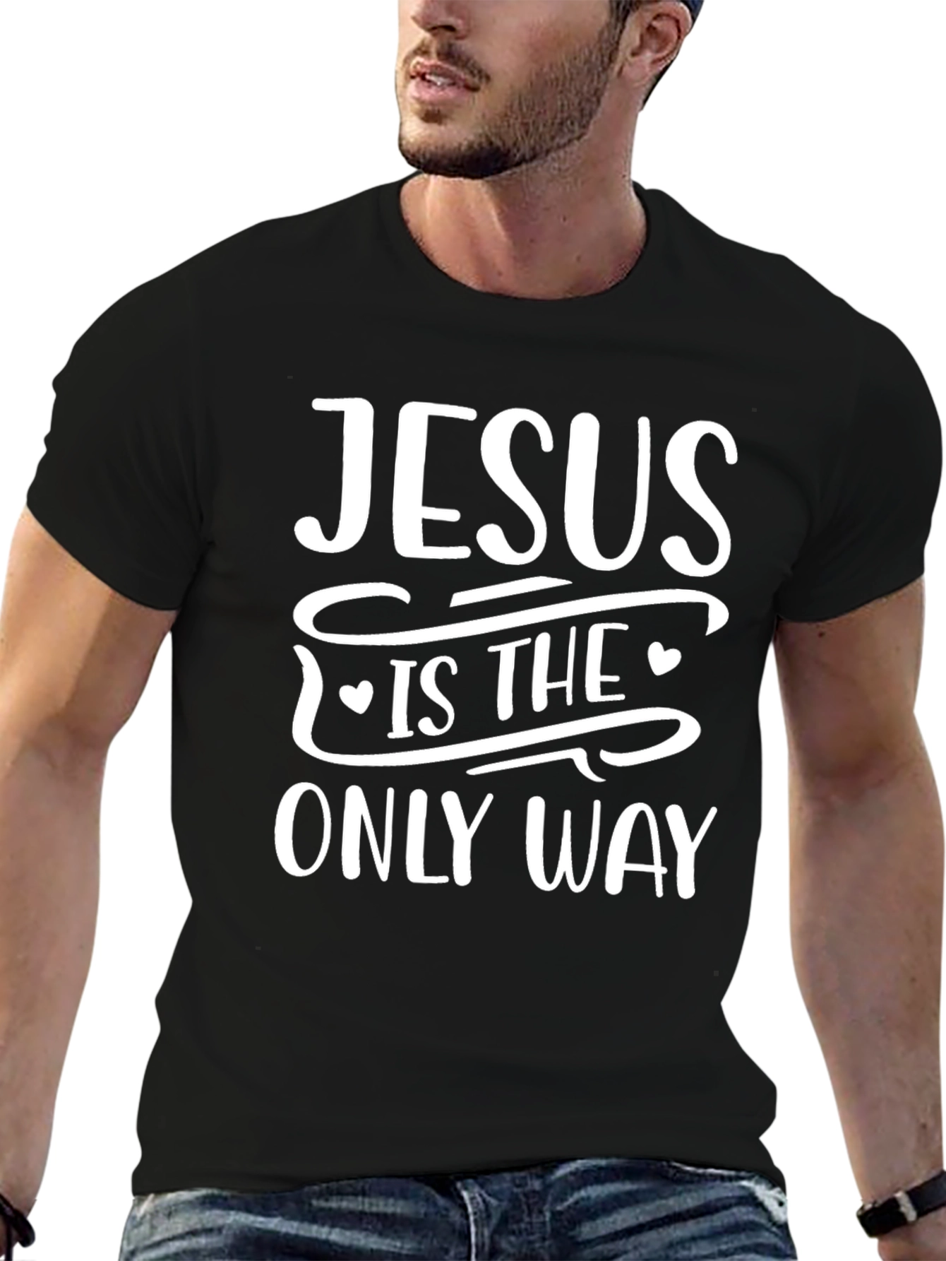 Black Jesus Is The Only Way Graphic Tee - Black view 6