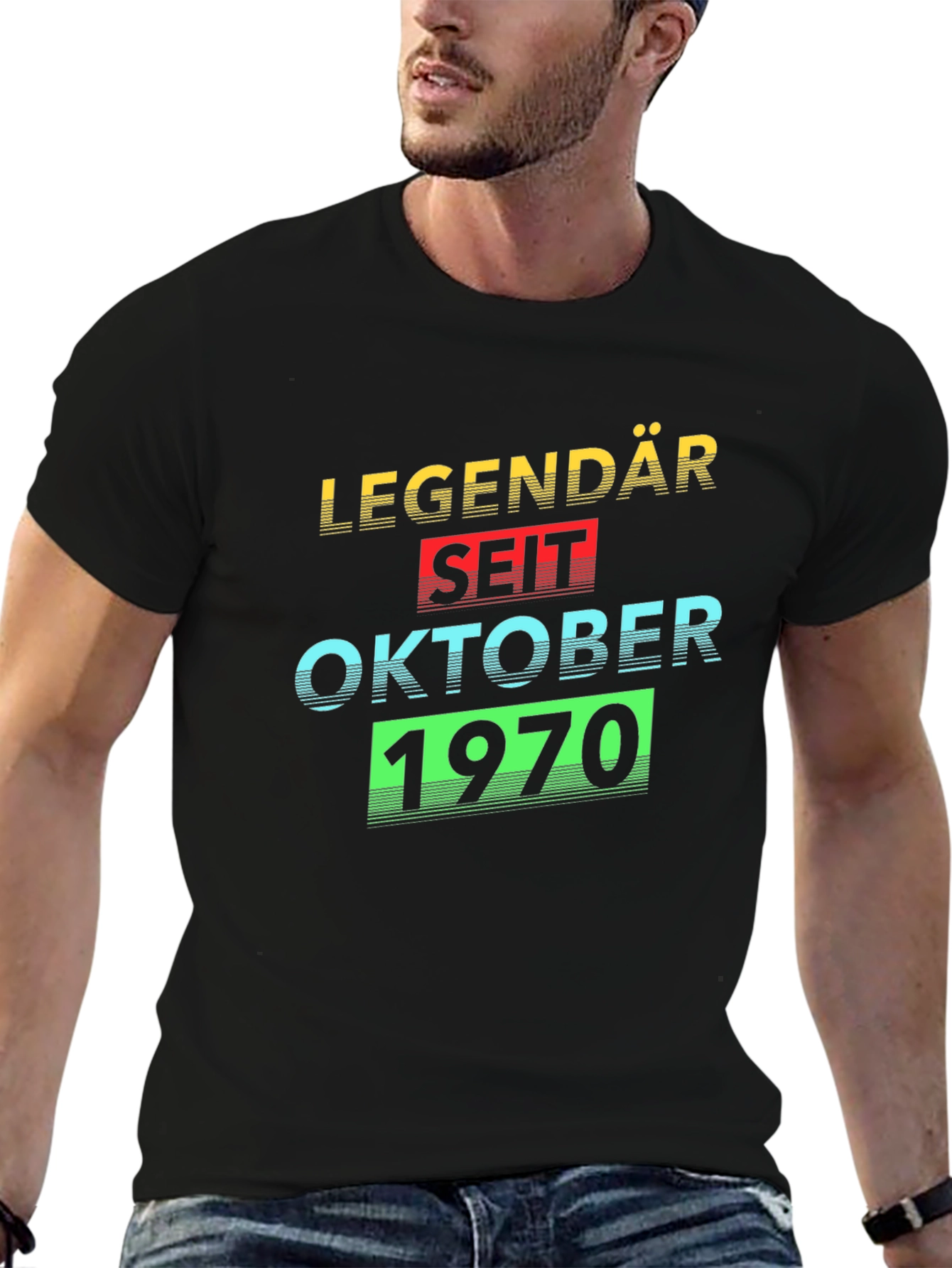 Black Legendary Since October 1970 Graphic T-Shirt view 6