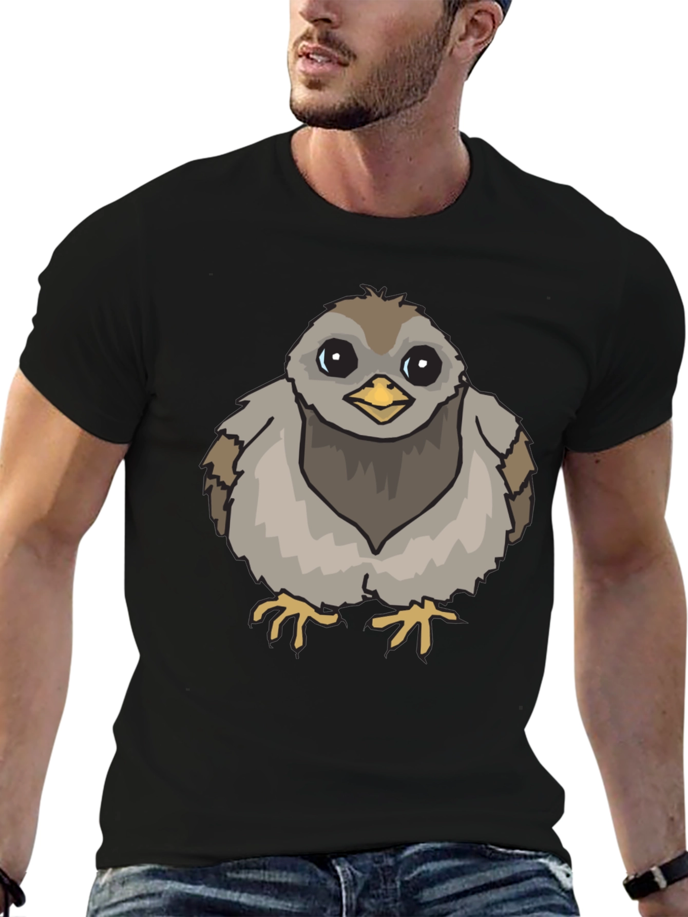 Black Cute Chick Graphic Tee - Soft Cotton T-Shirt view 6